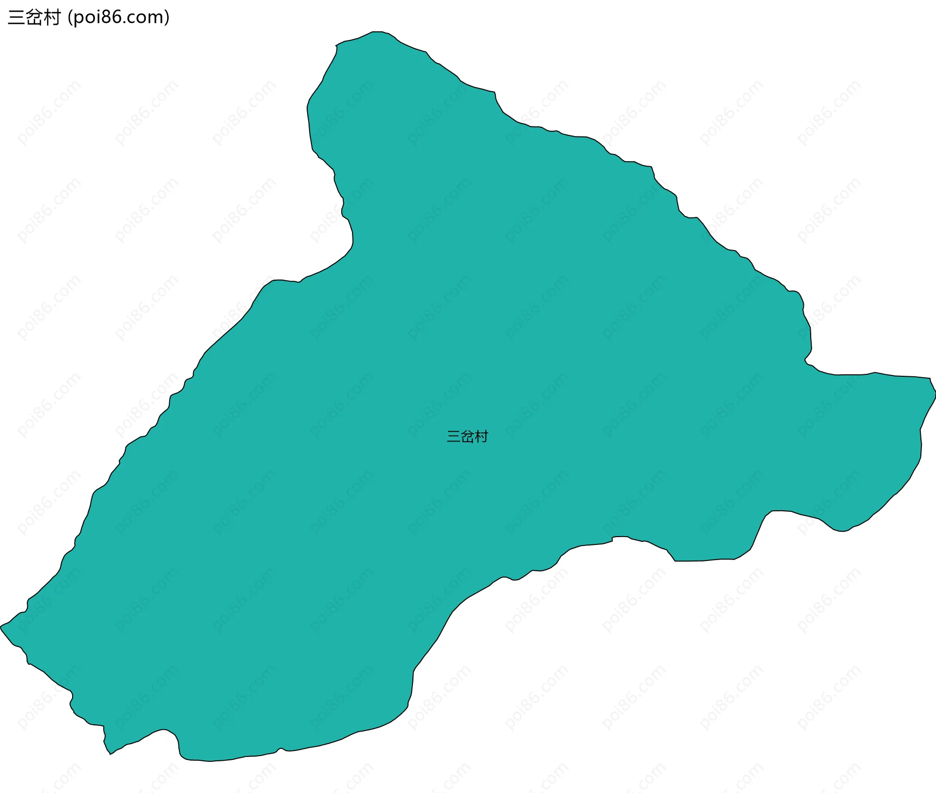 三岔村边界地图