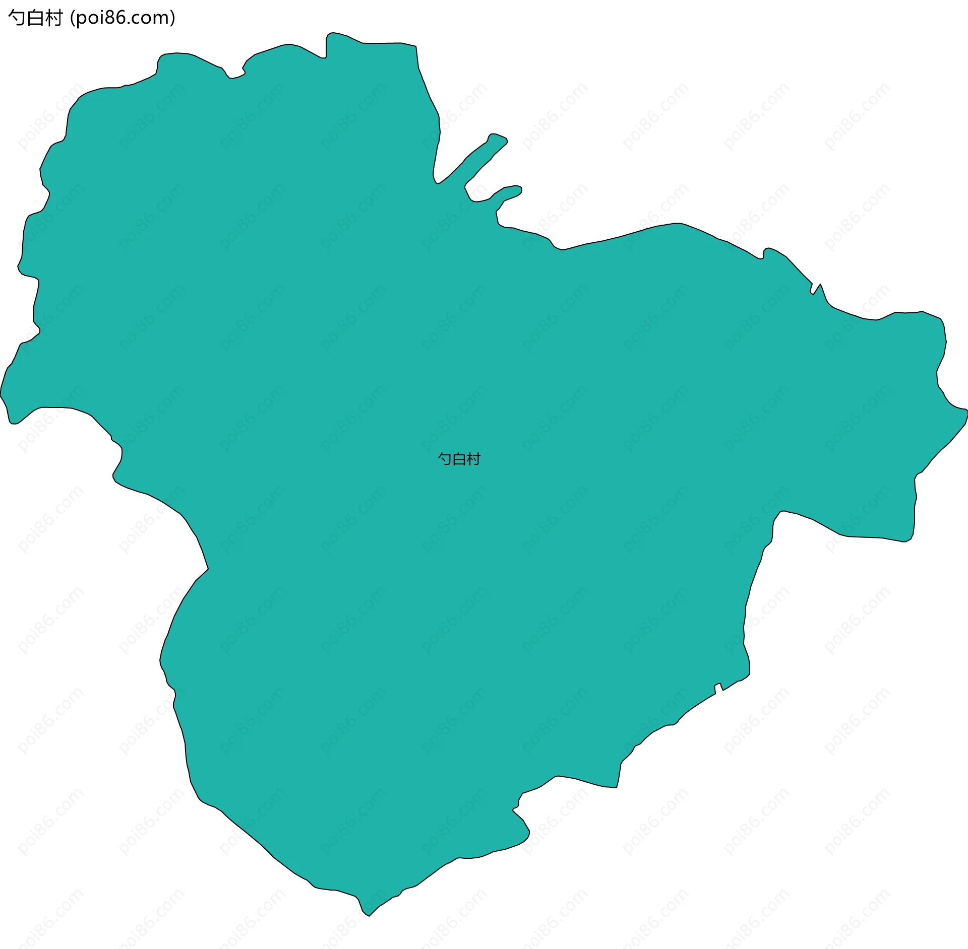 勺白村边界地图