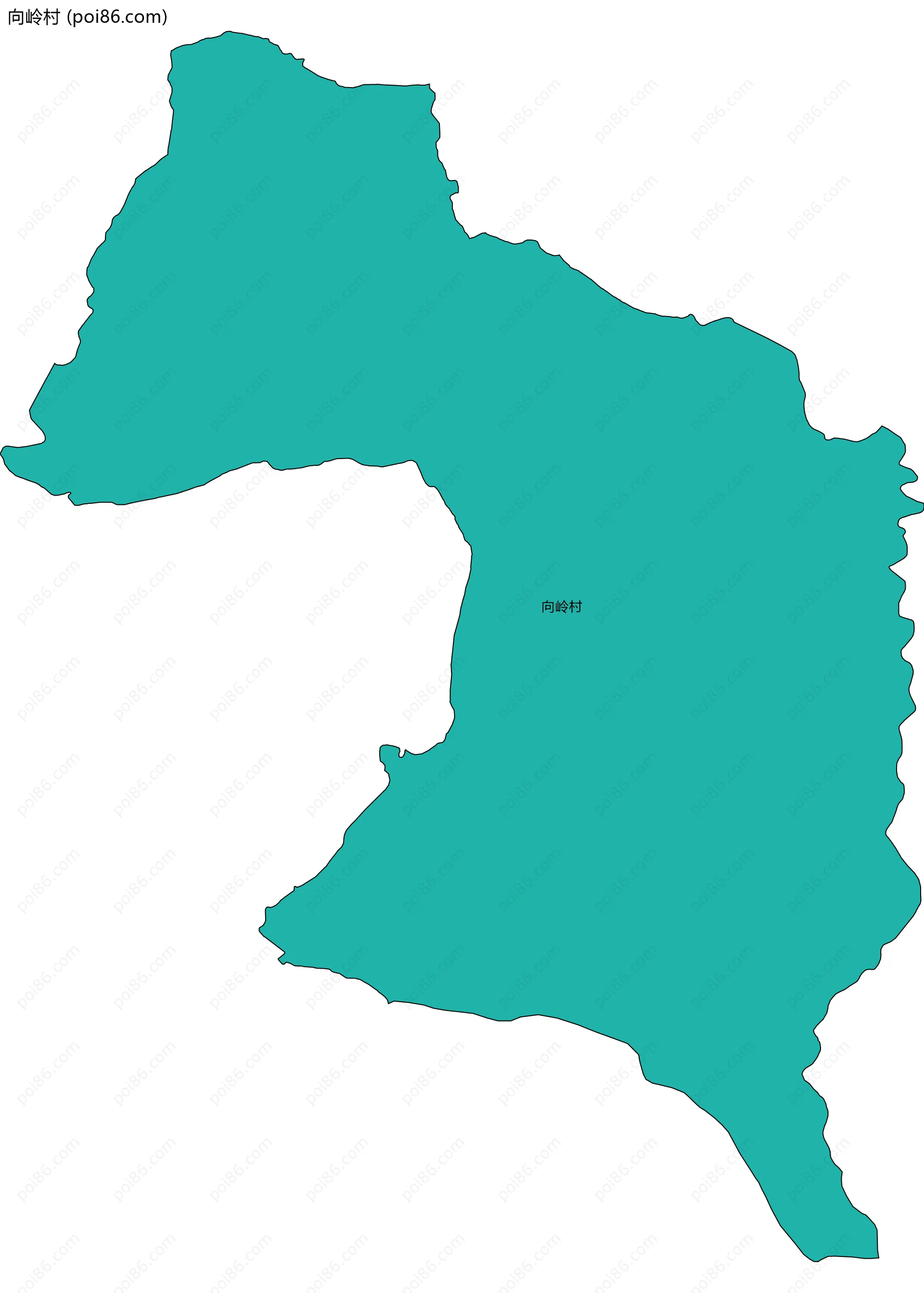 向岭村边界地图
