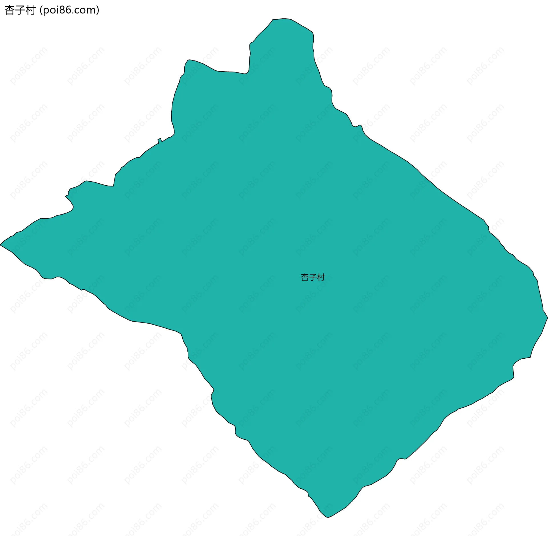 杏子村边界地图