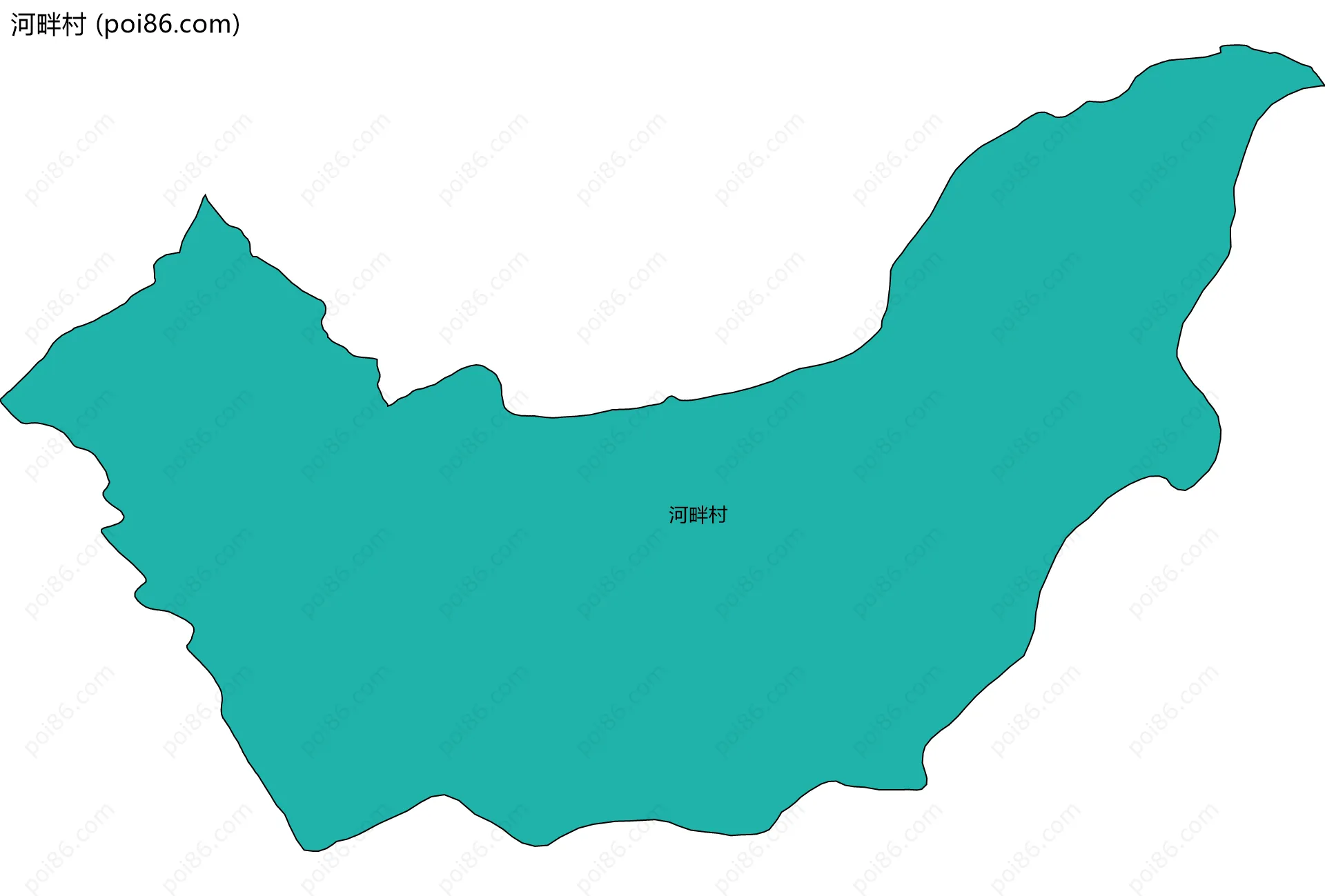 河畔村边界地图