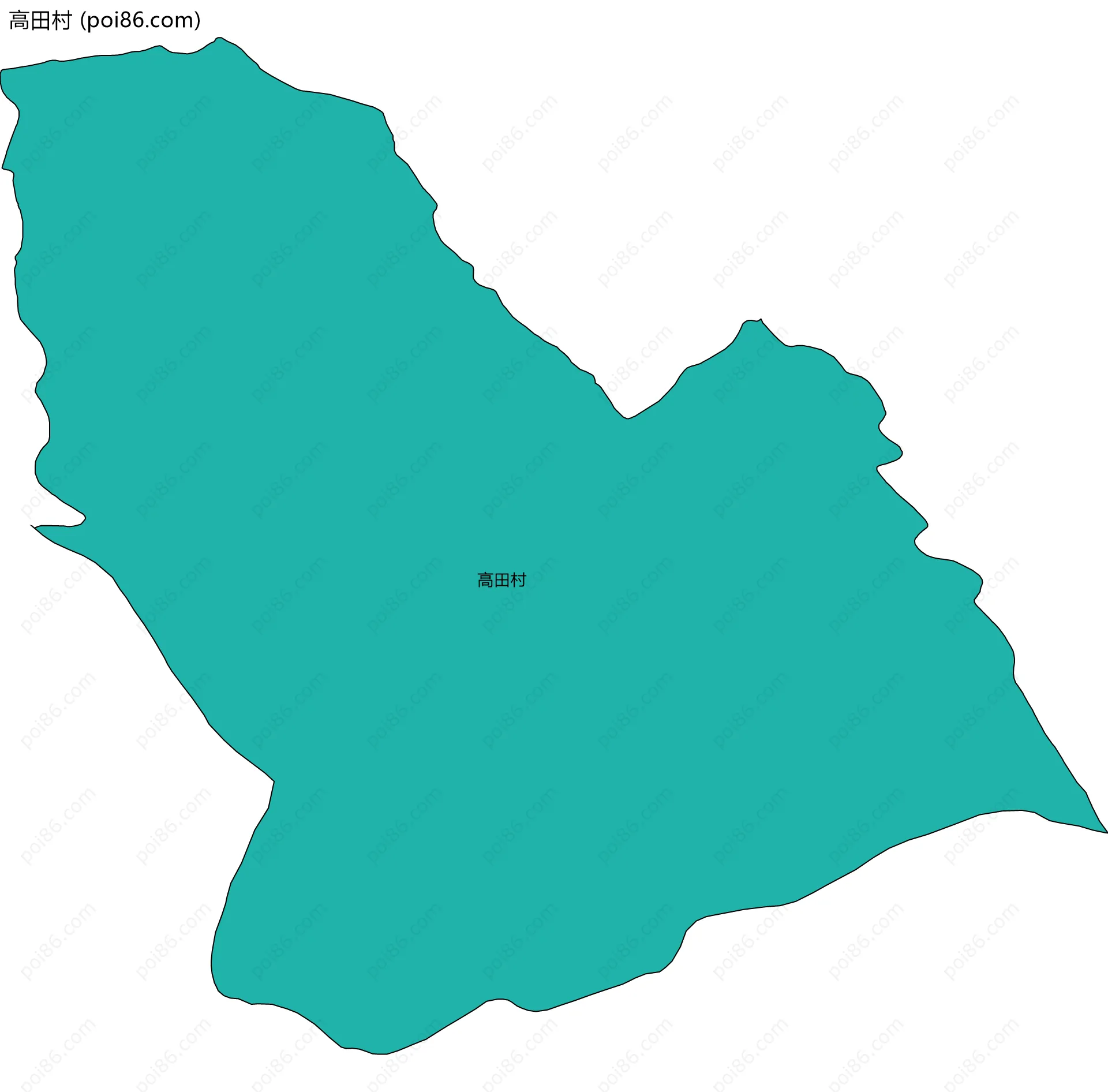 高田村边界地图