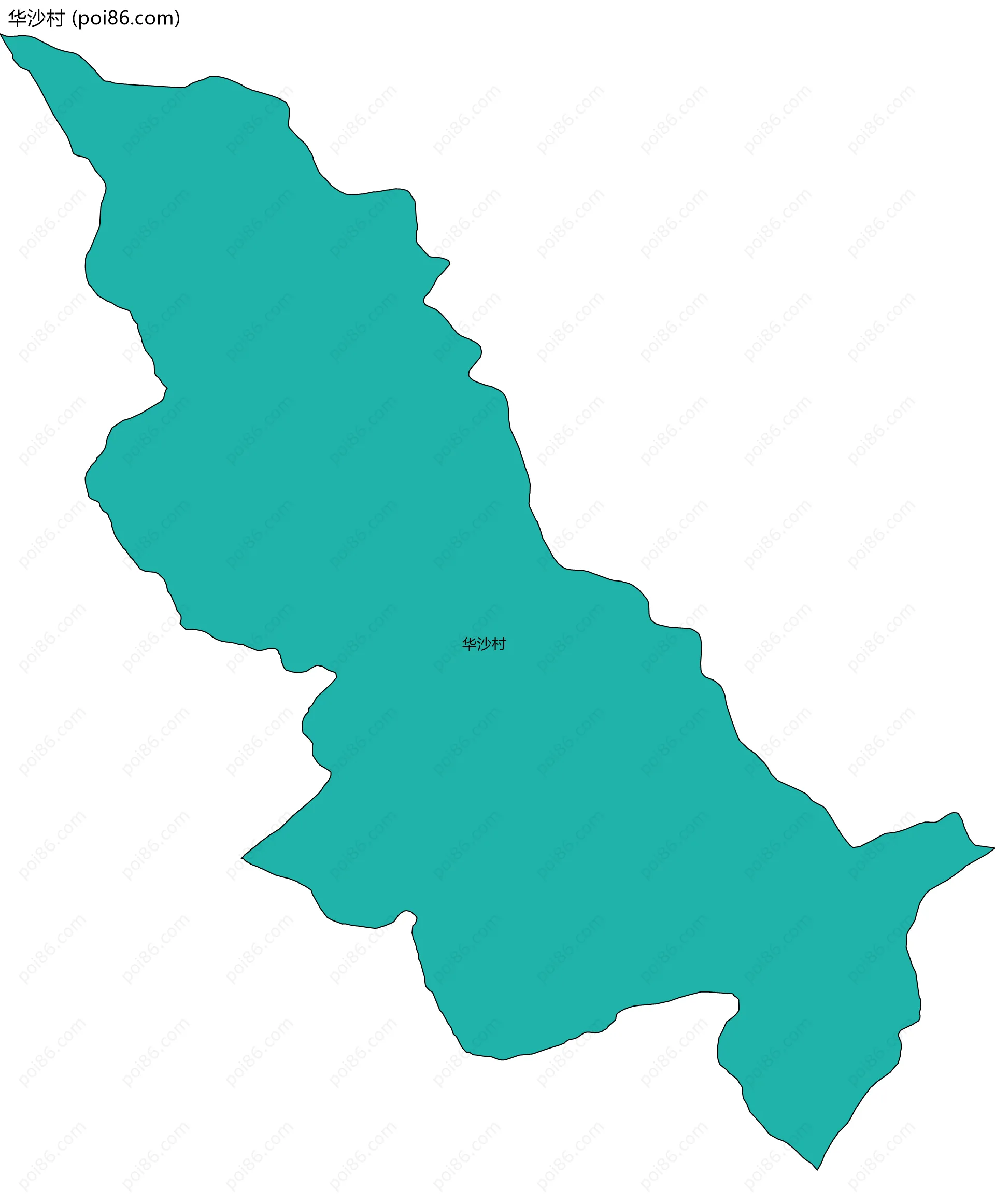 华沙村边界地图