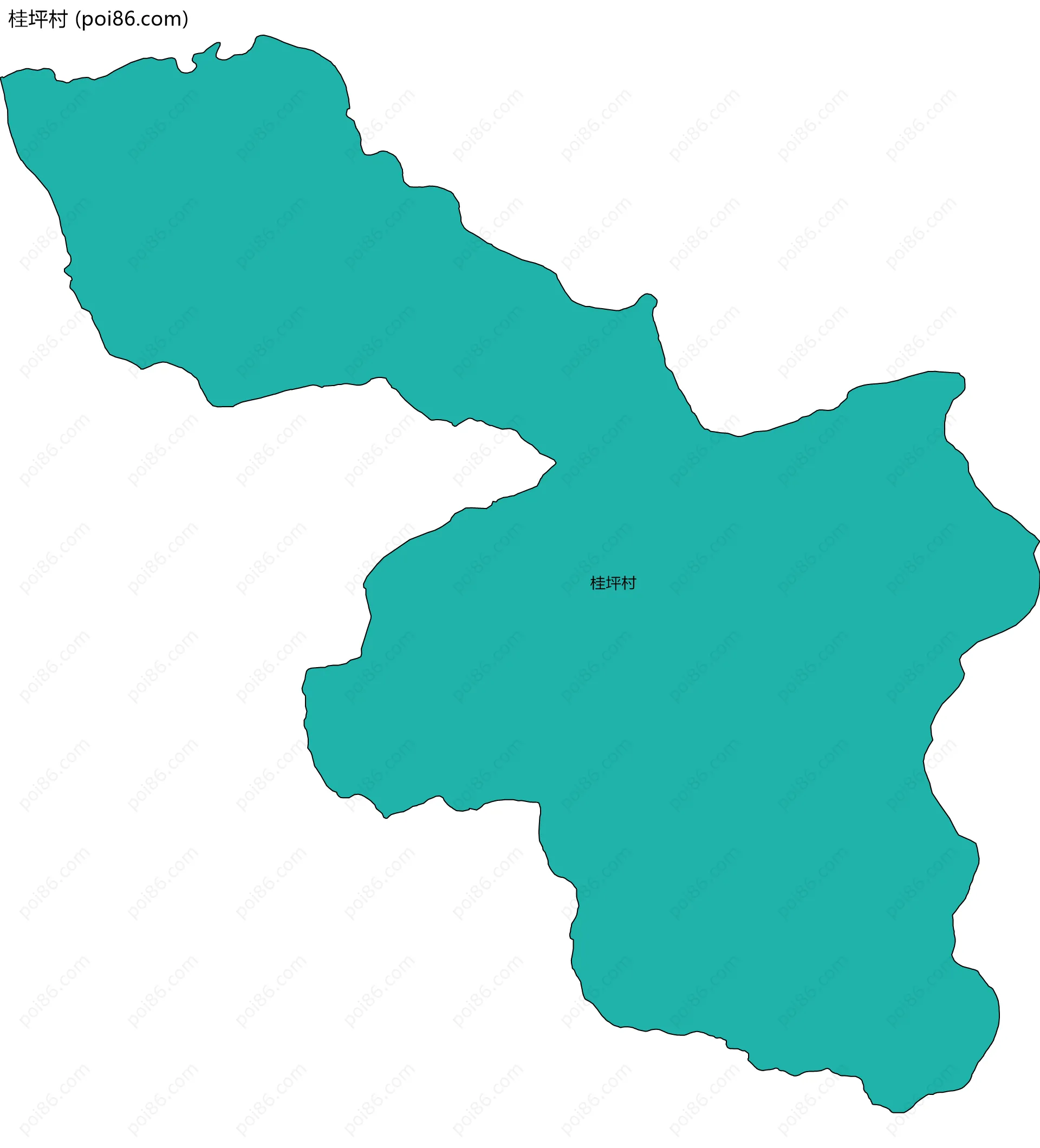 桂坪村边界地图