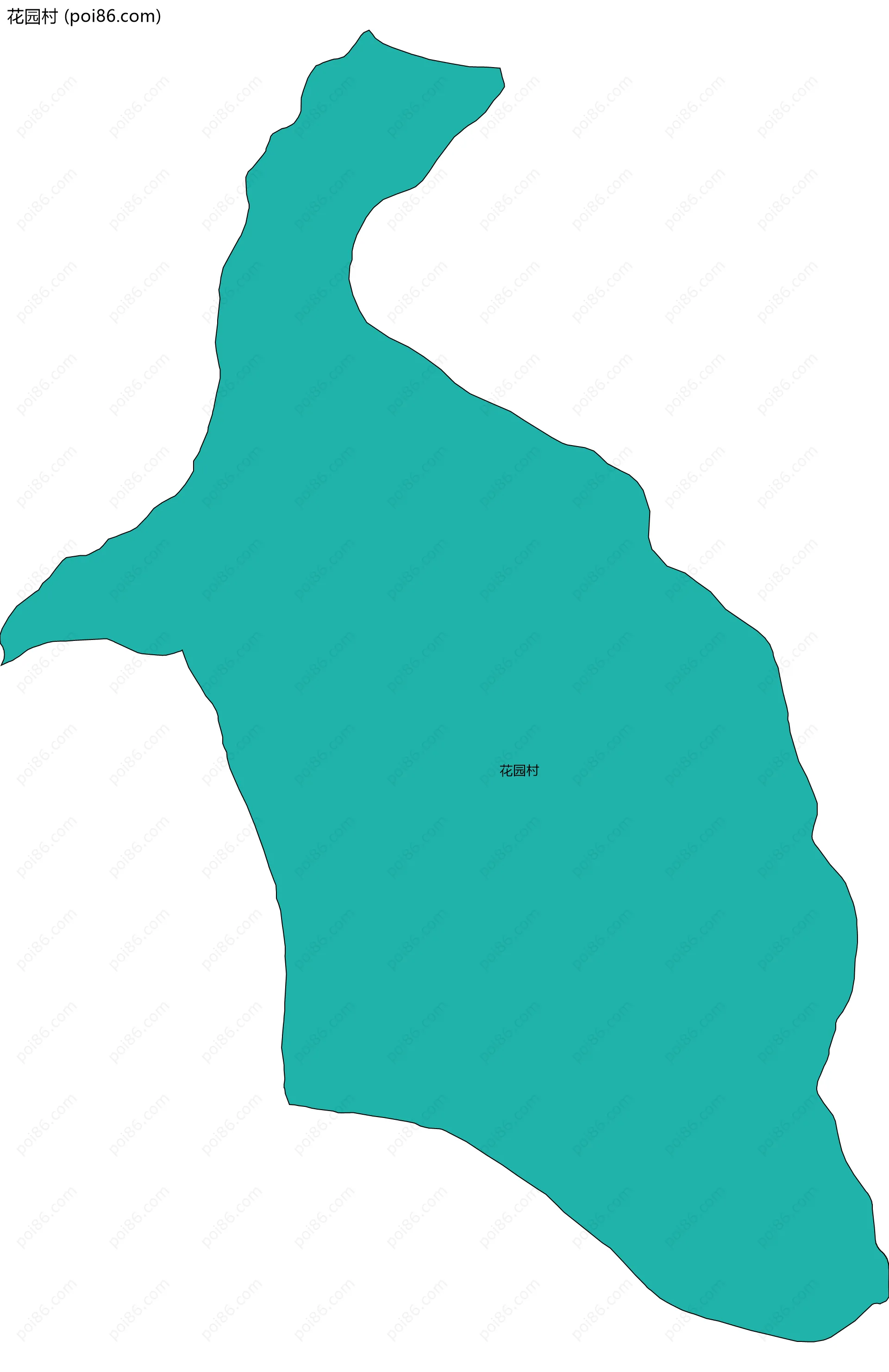 花园村边界地图