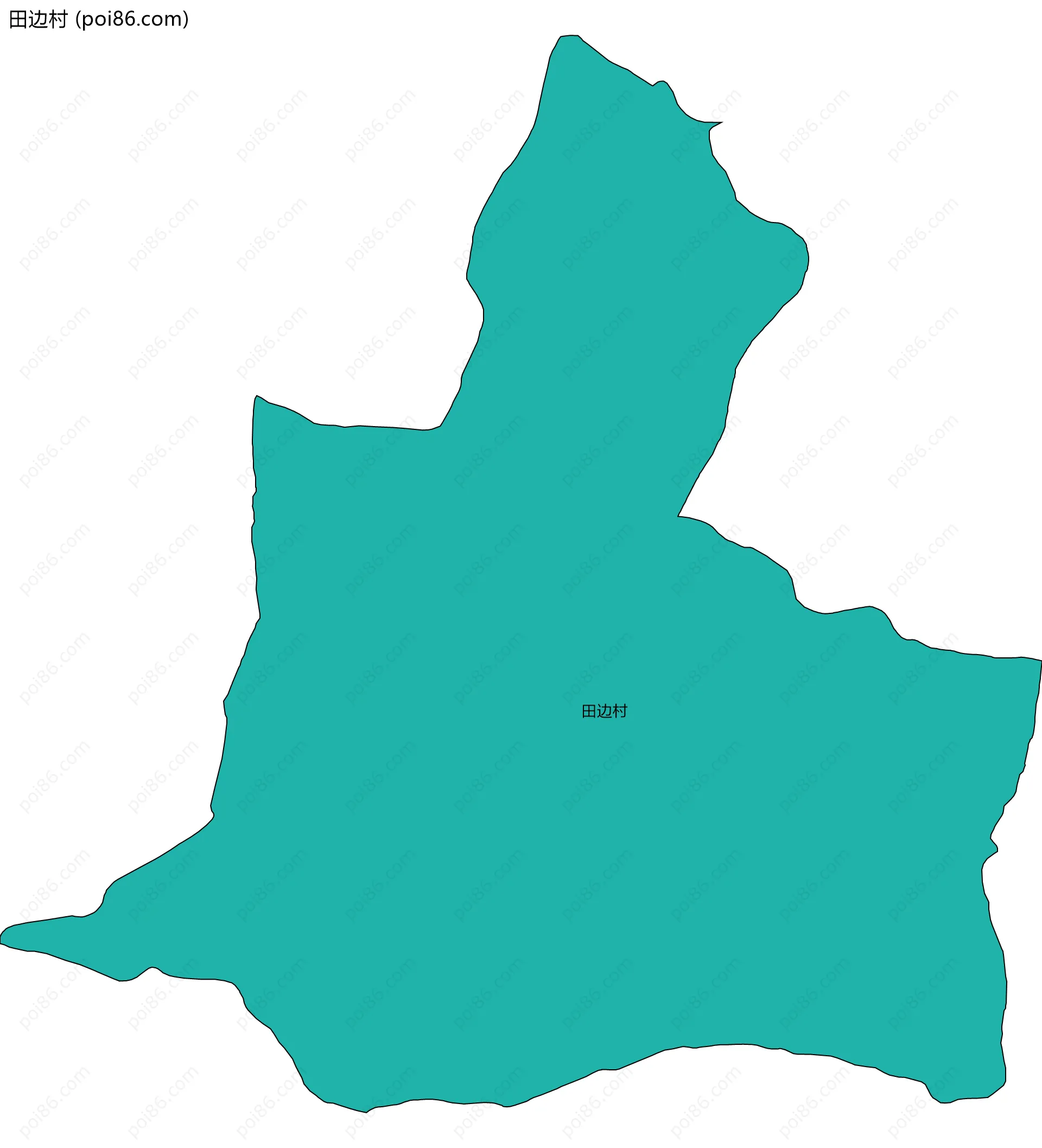 田边村边界地图