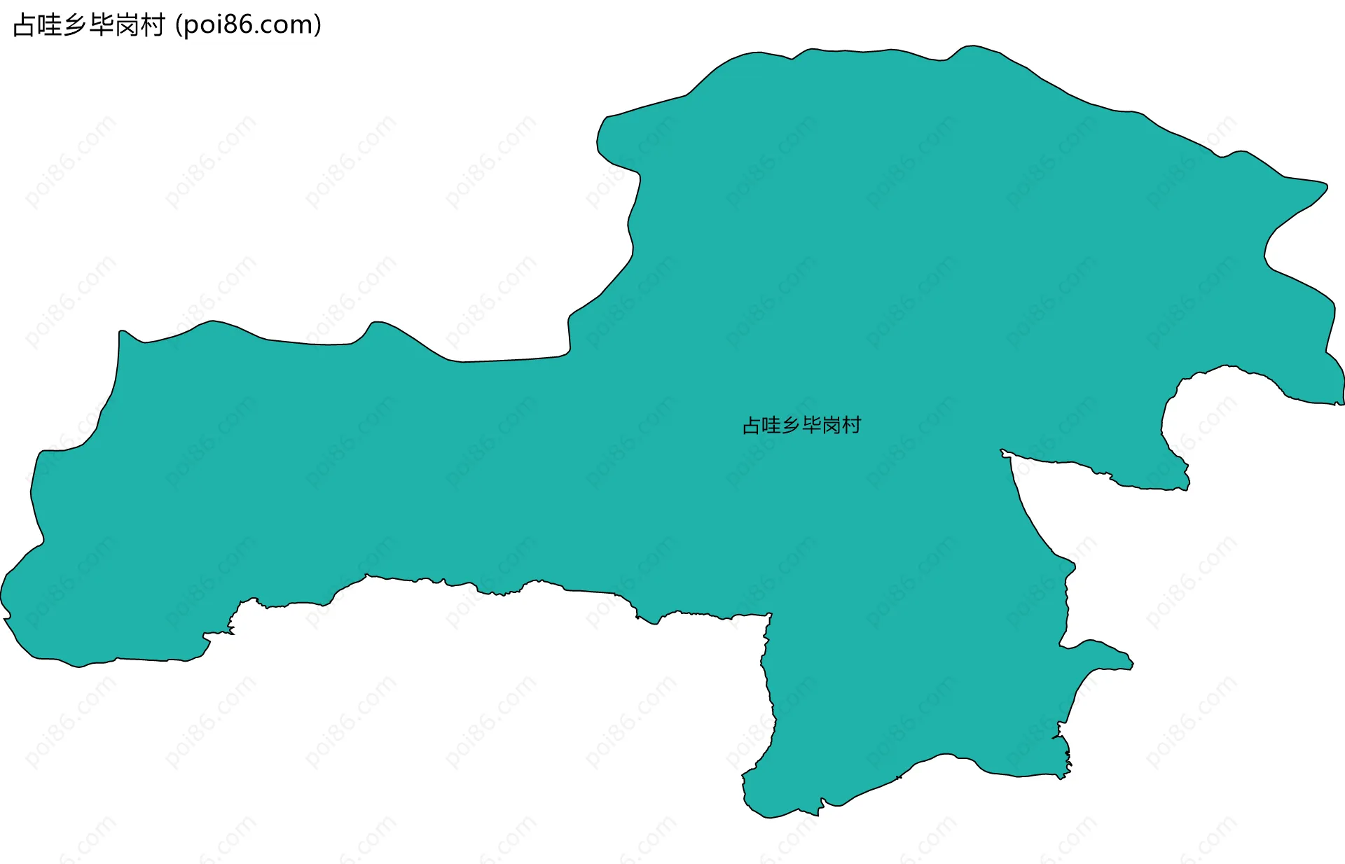占哇乡毕岗村边界地图