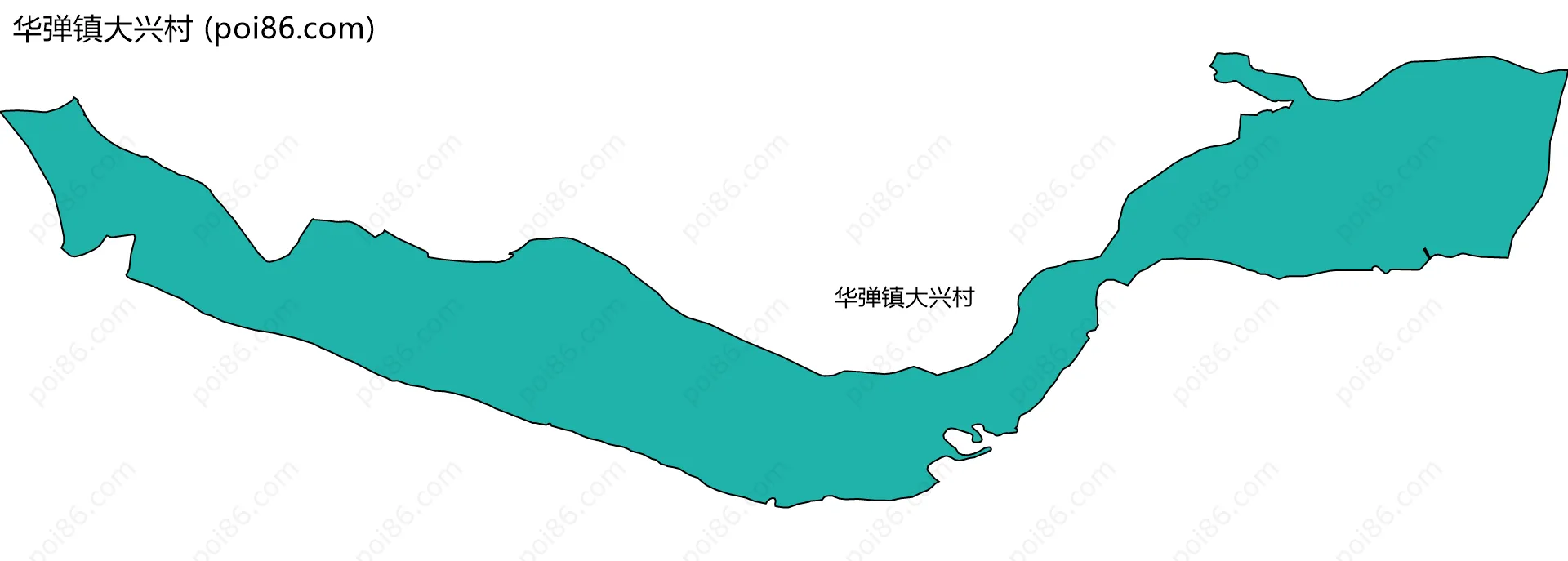 华弹镇大兴村边界地图