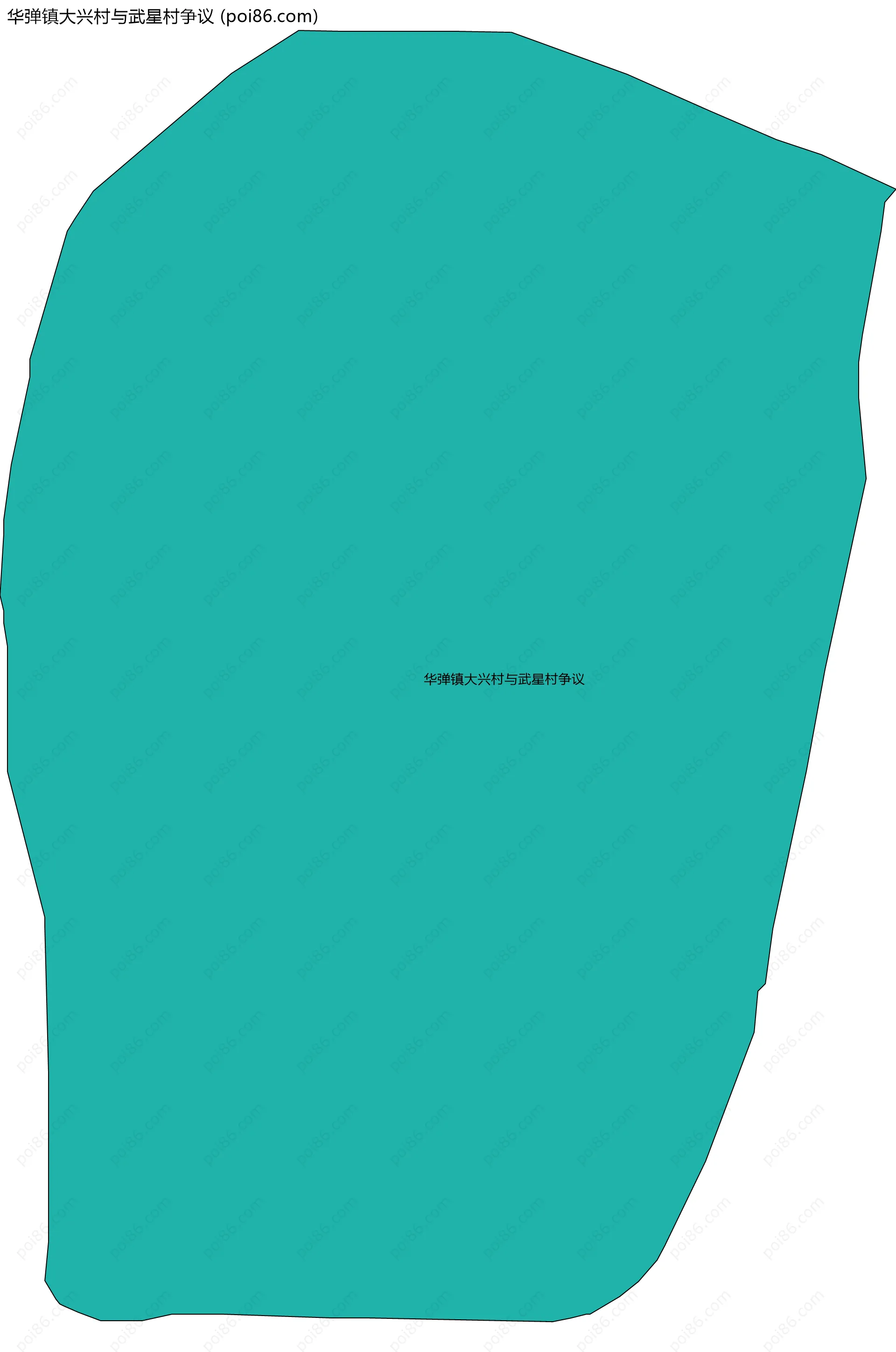 华弹镇大兴村与武星村争议边界地图