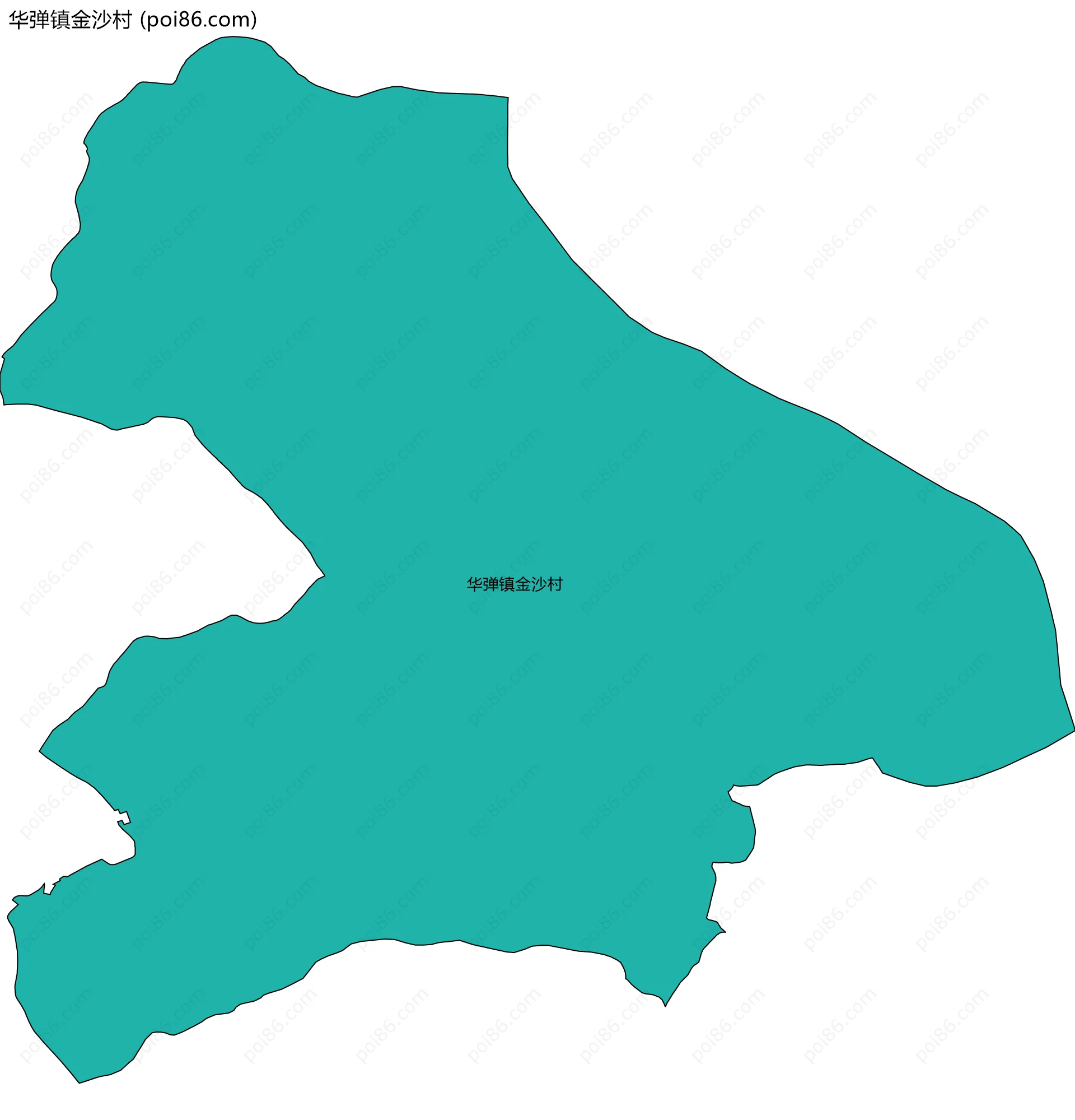 华弹镇金沙村边界地图