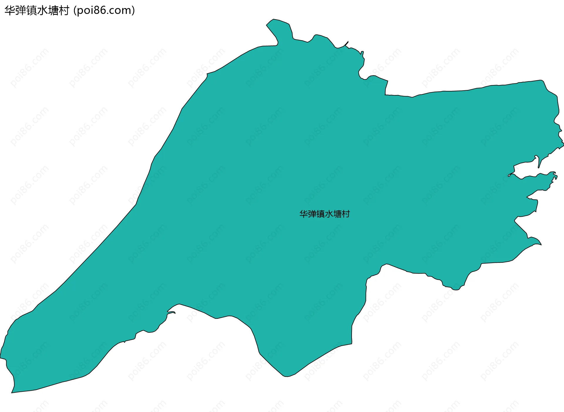 华弹镇水塘村边界地图