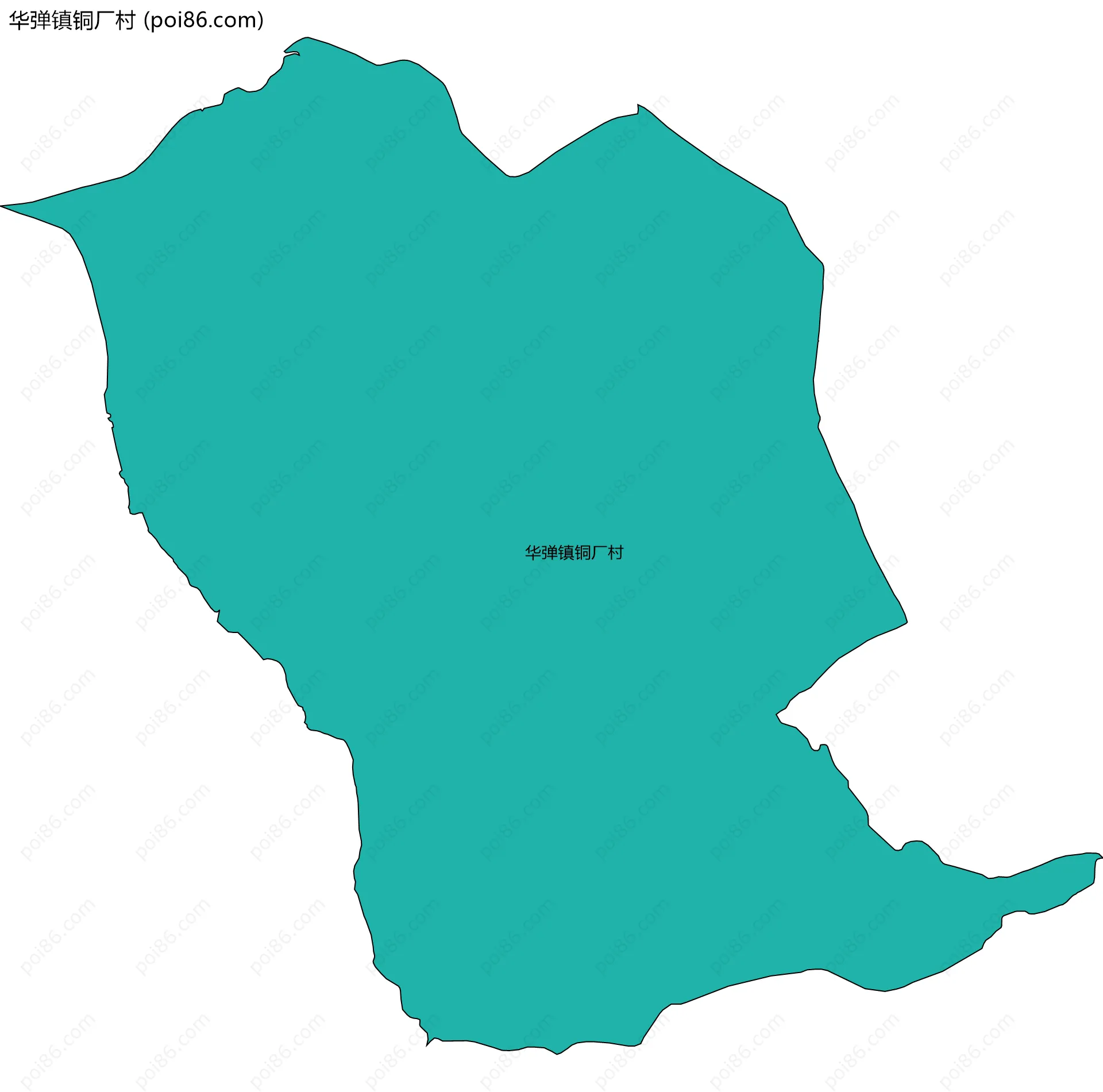 华弹镇铜厂村边界地图