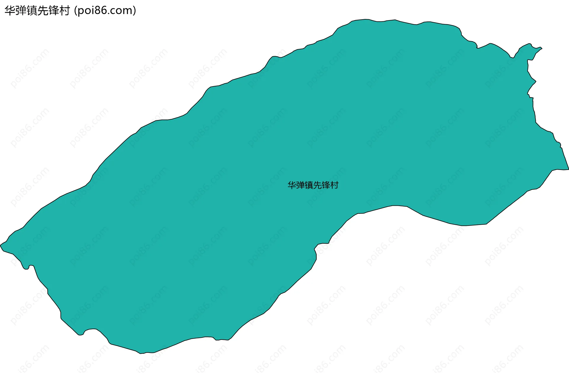 华弹镇先锋村边界地图
