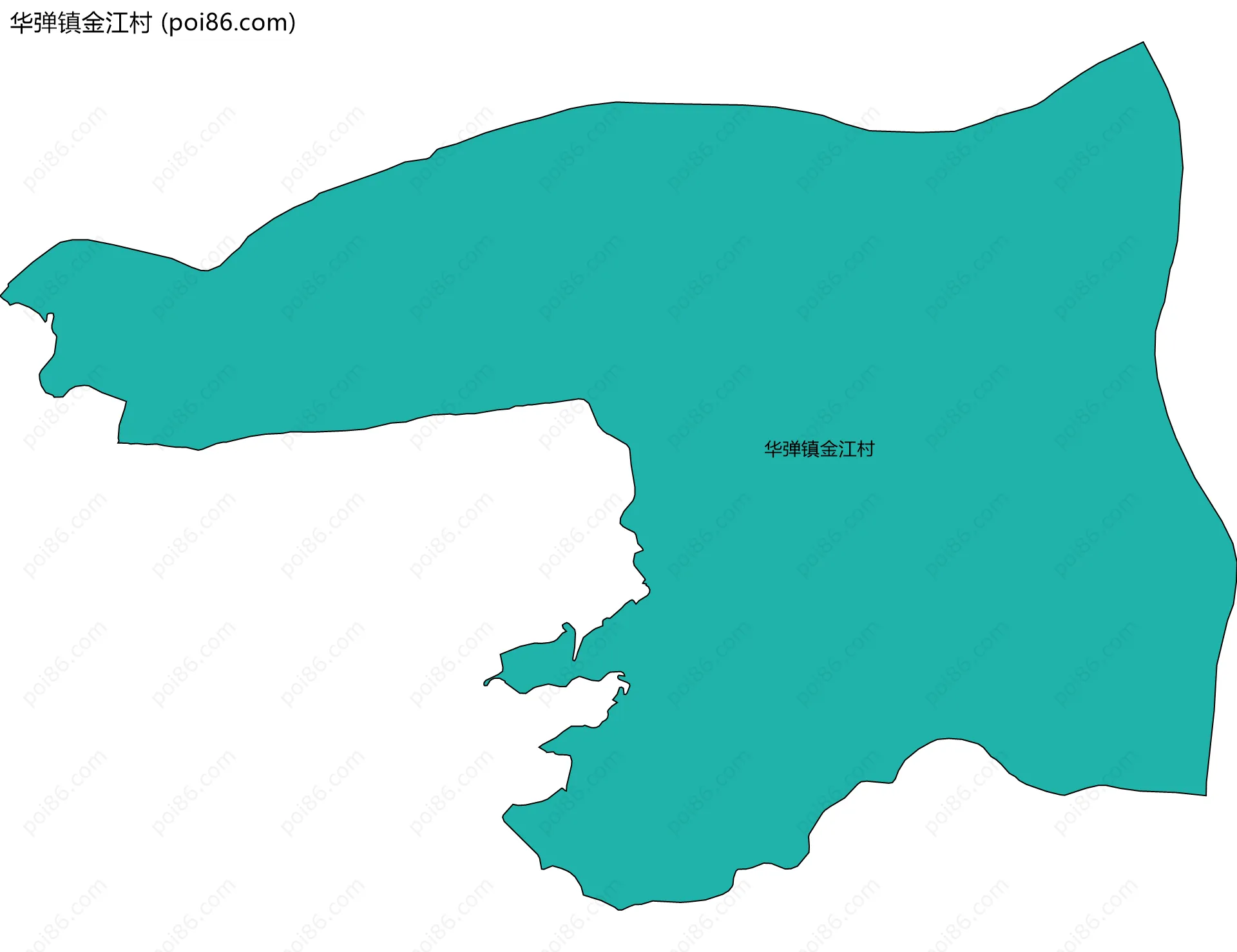 华弹镇金江村边界地图