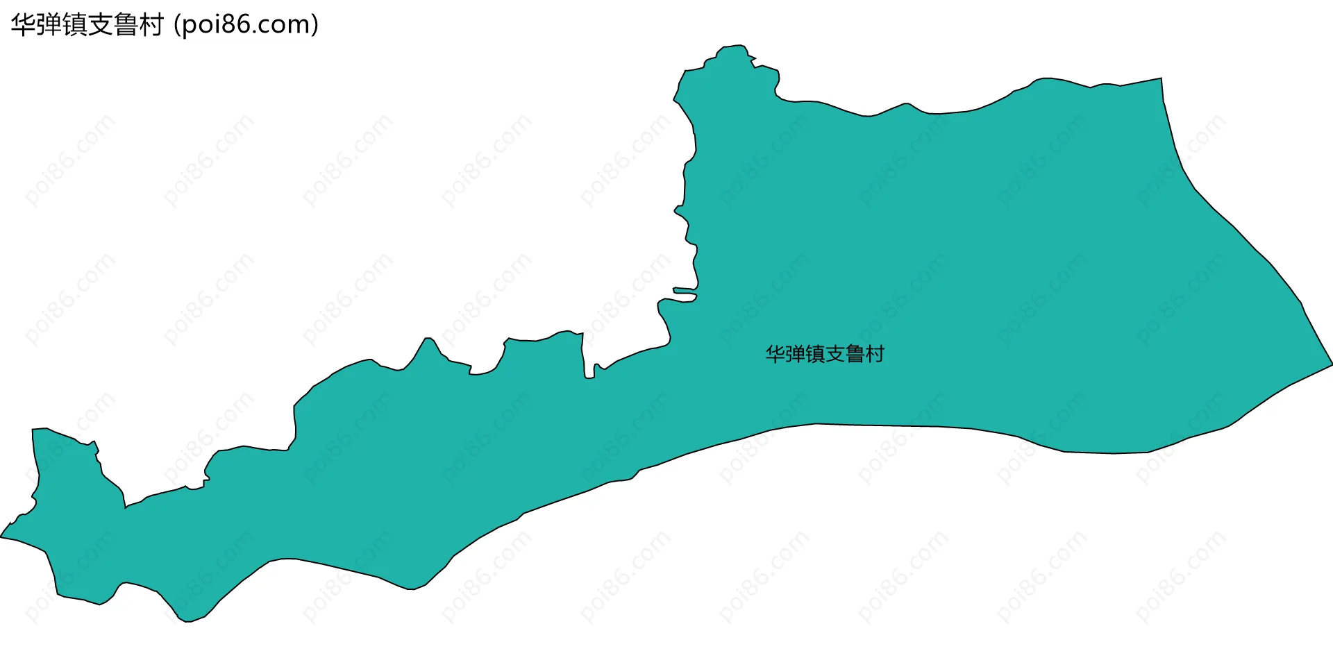 华弹镇支鲁村边界地图