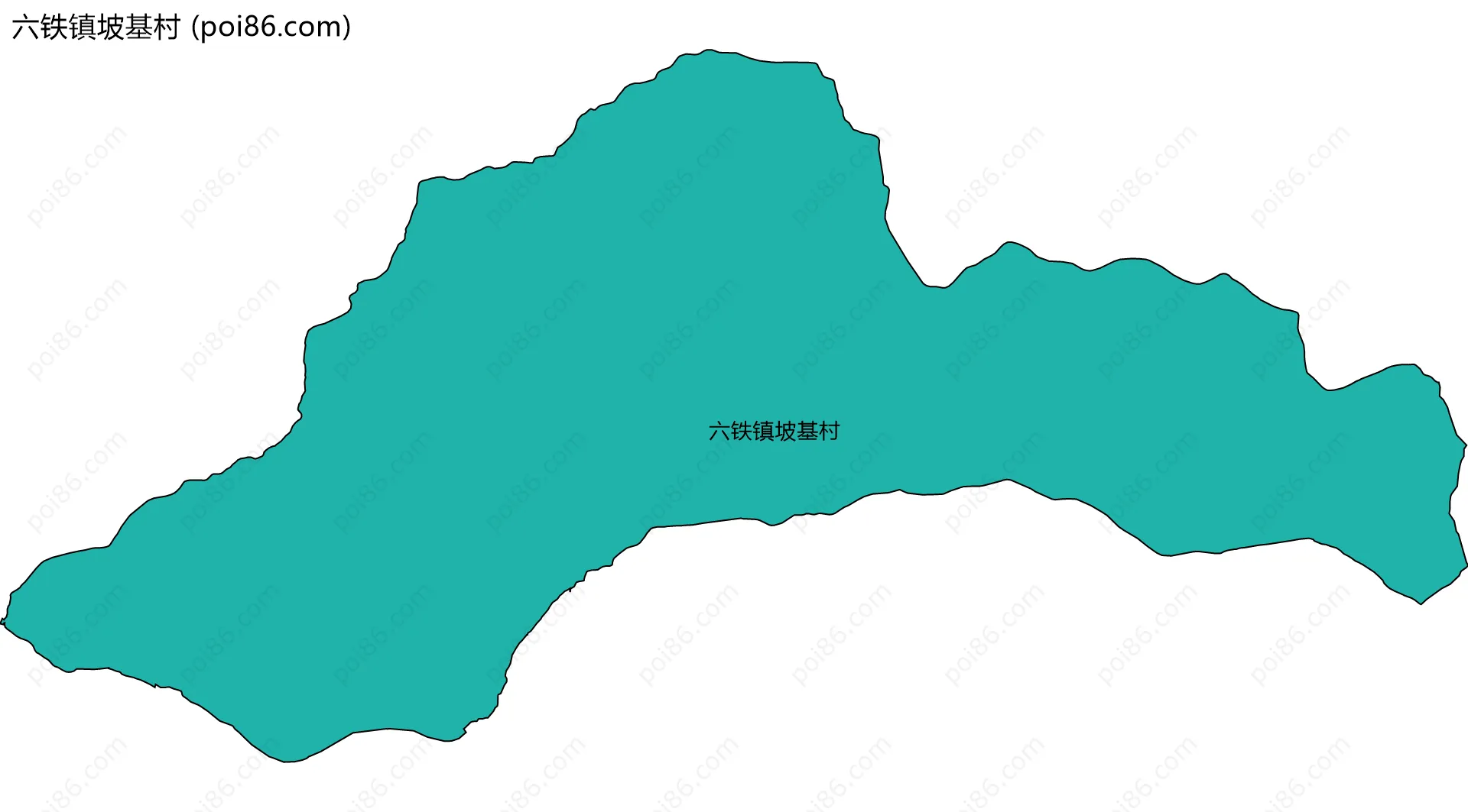 六铁镇坡基村边界地图