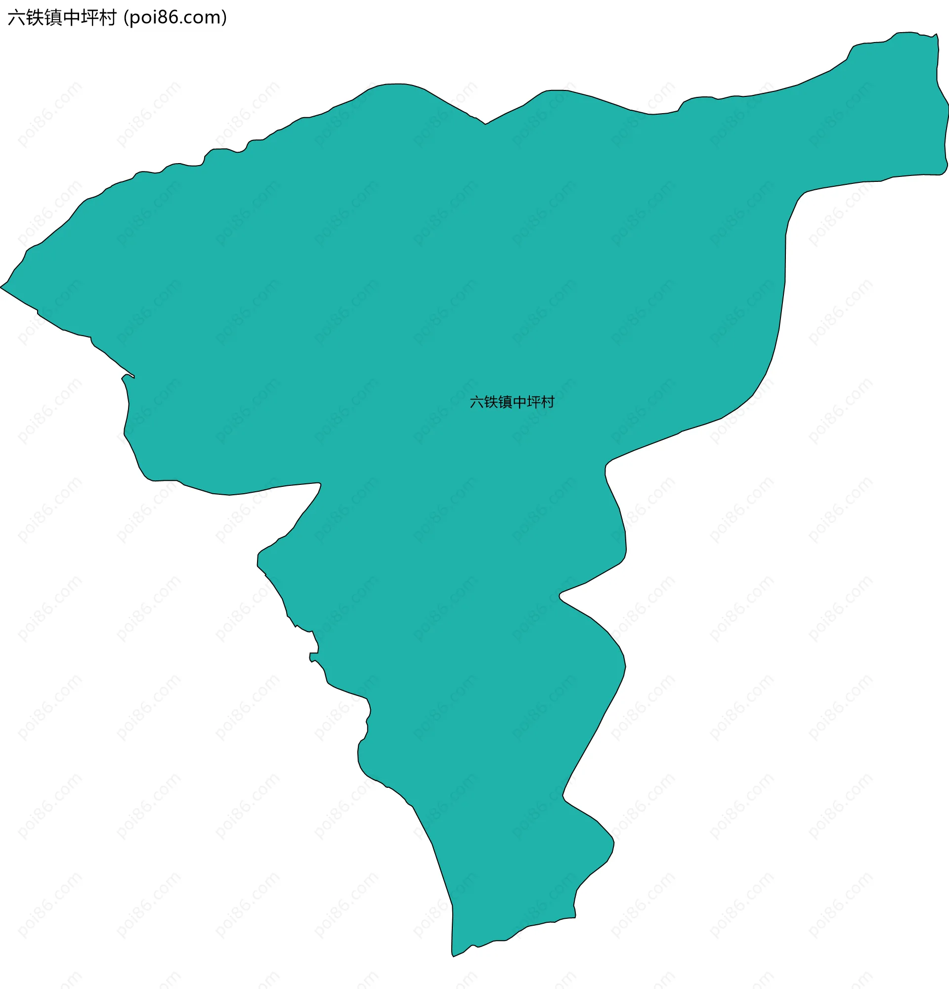 六铁镇中坪村边界地图