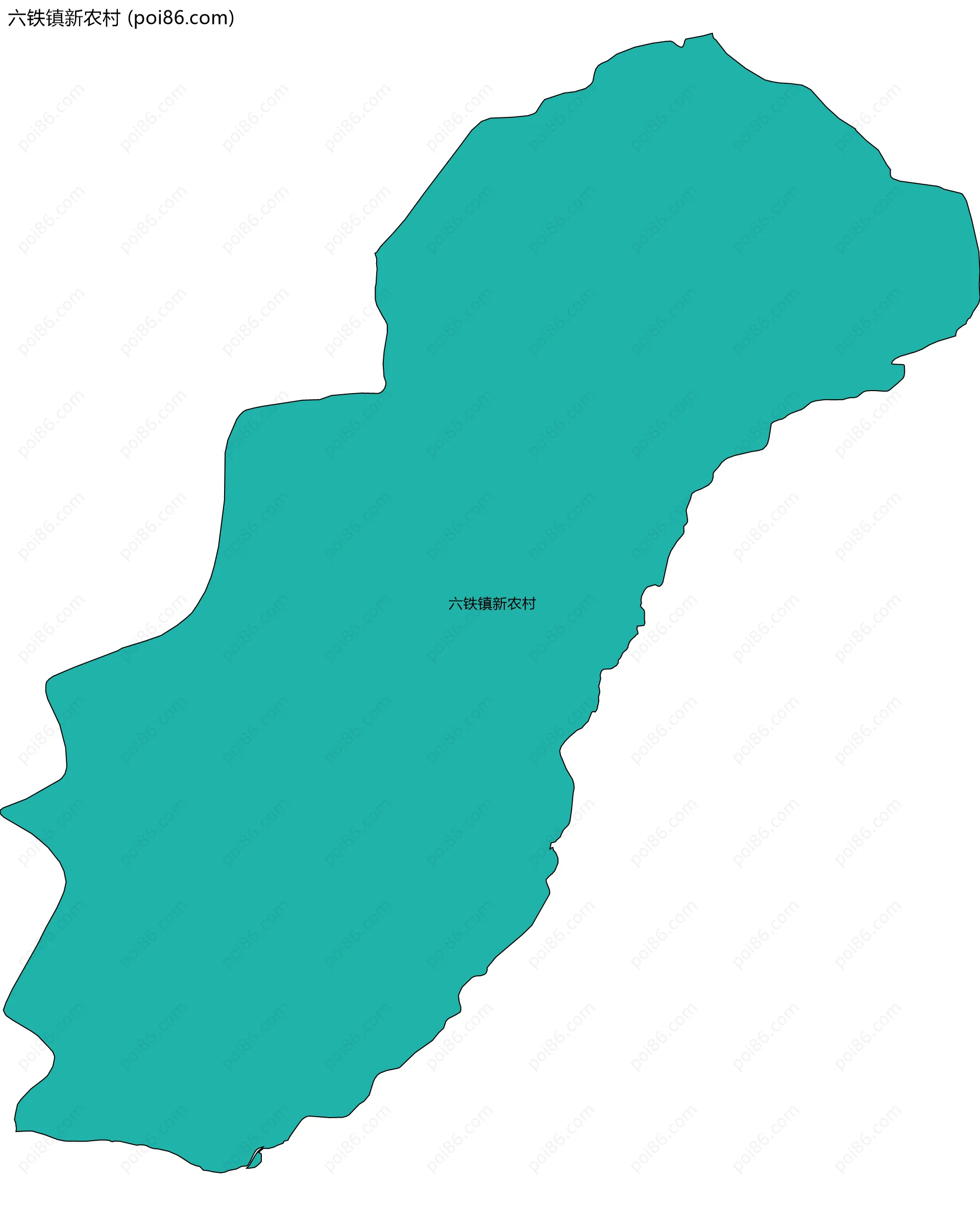 六铁镇新农村边界地图