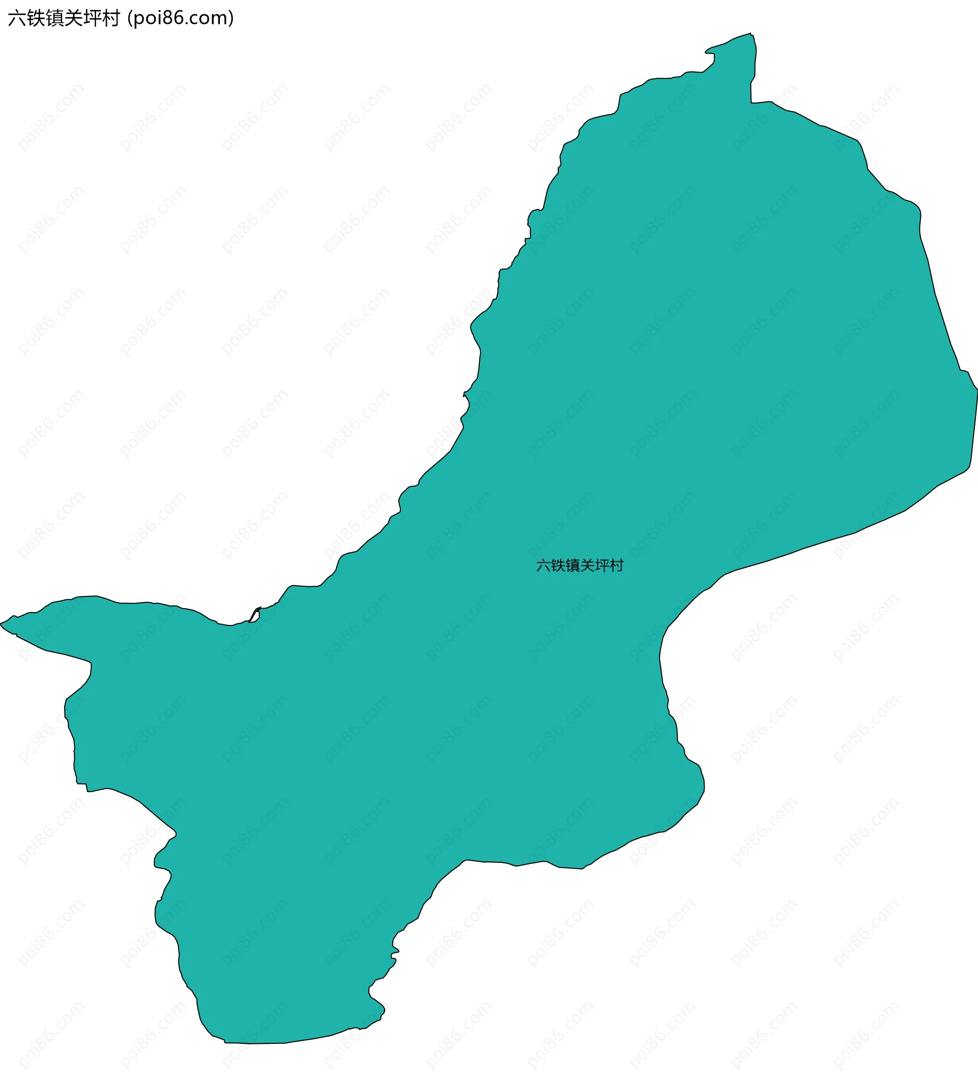 六铁镇关坪村边界地图