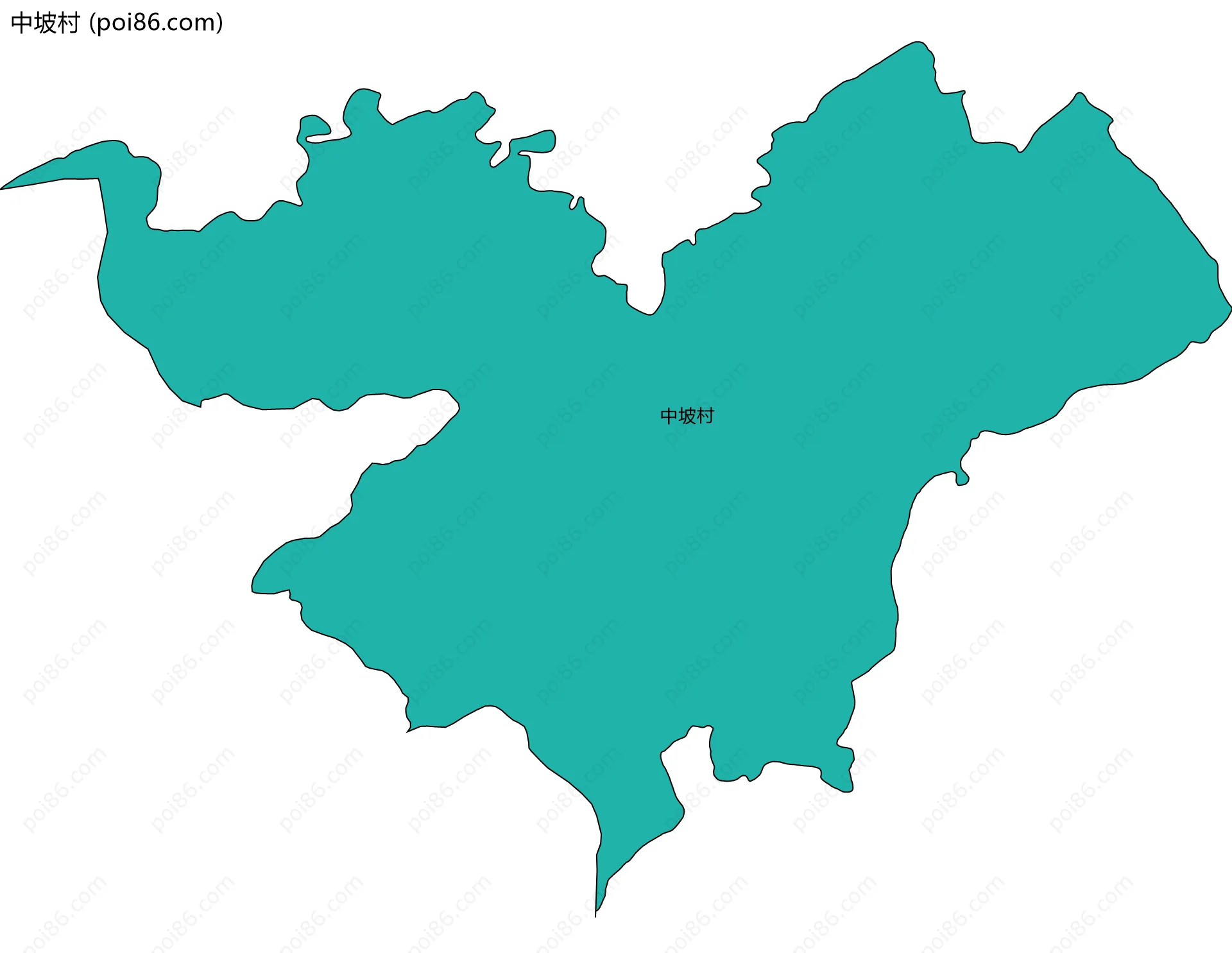 中坡村边界地图