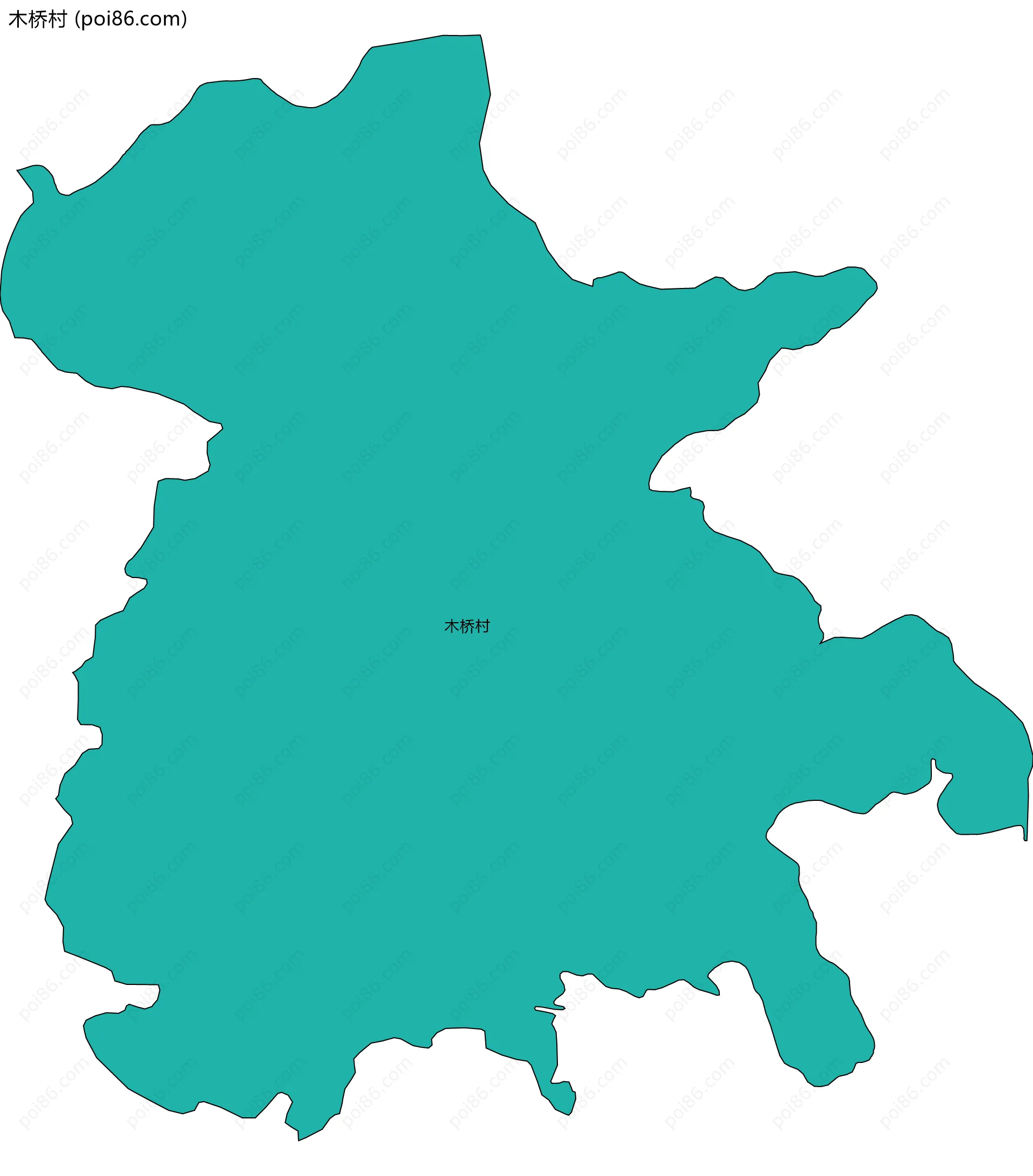 木桥村边界地图