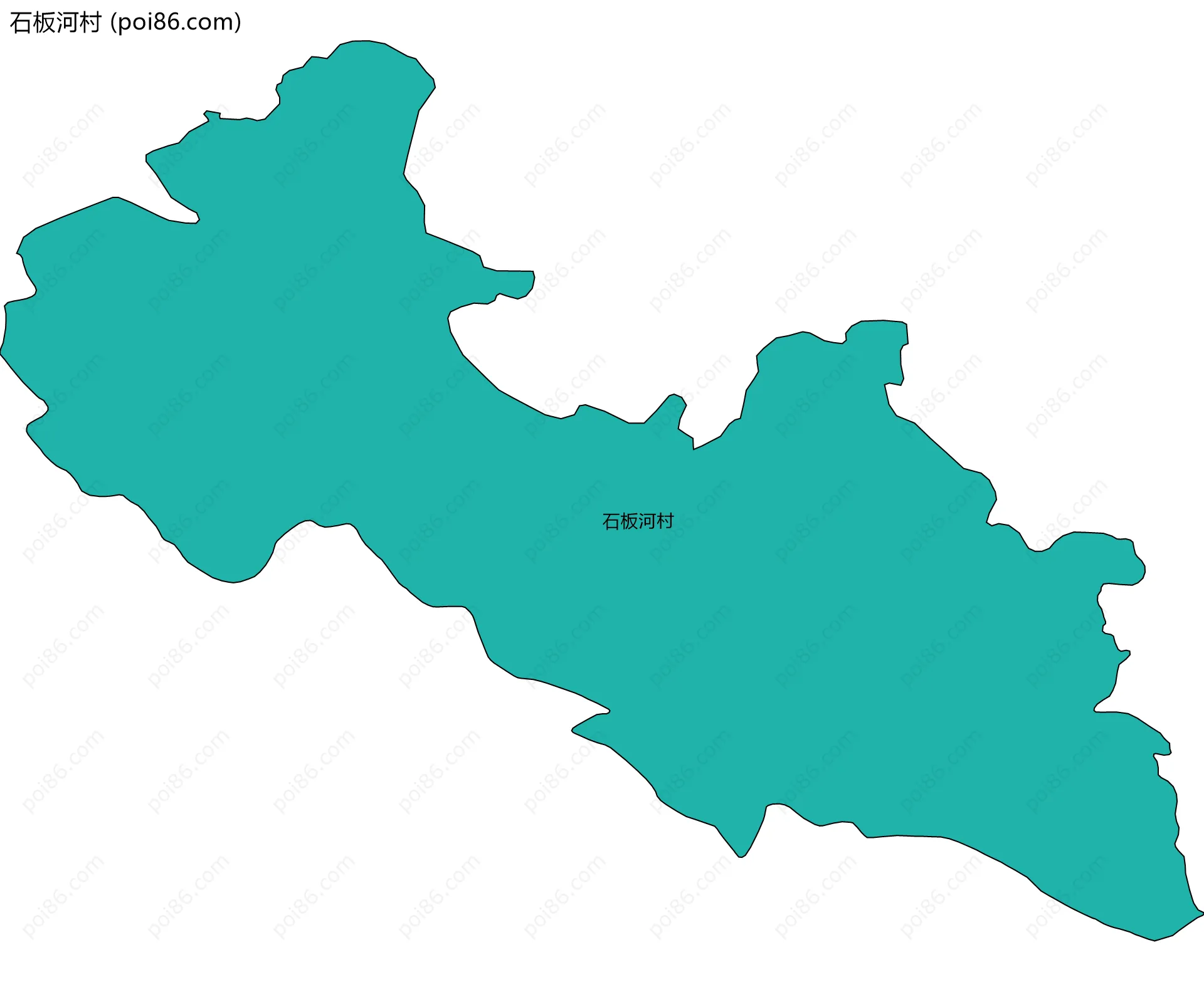 石板河村边界地图