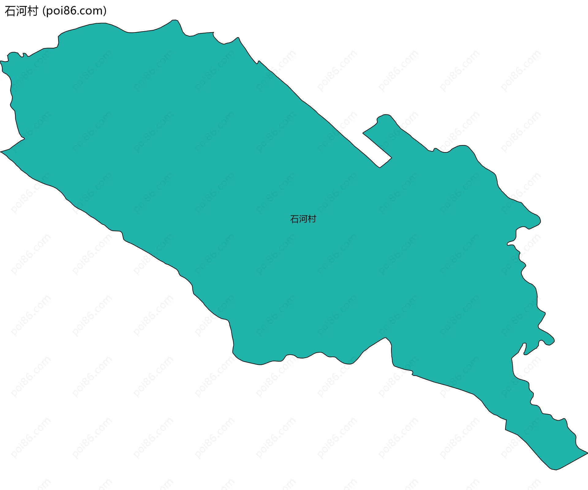 石河村边界地图