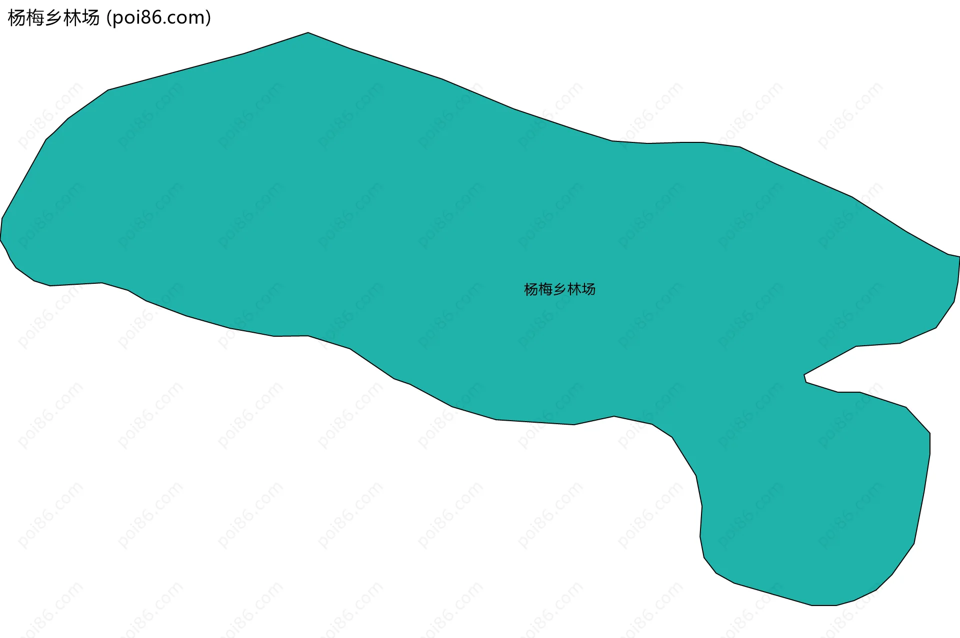杨梅乡林场边界地图