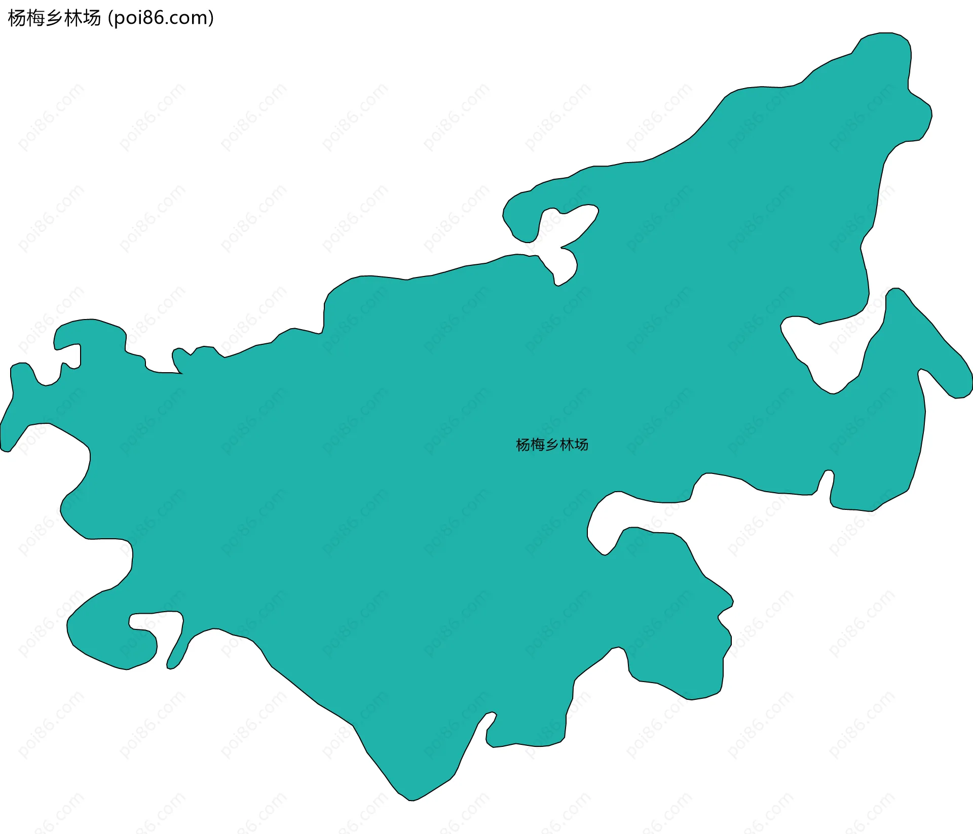 杨梅乡林场边界地图