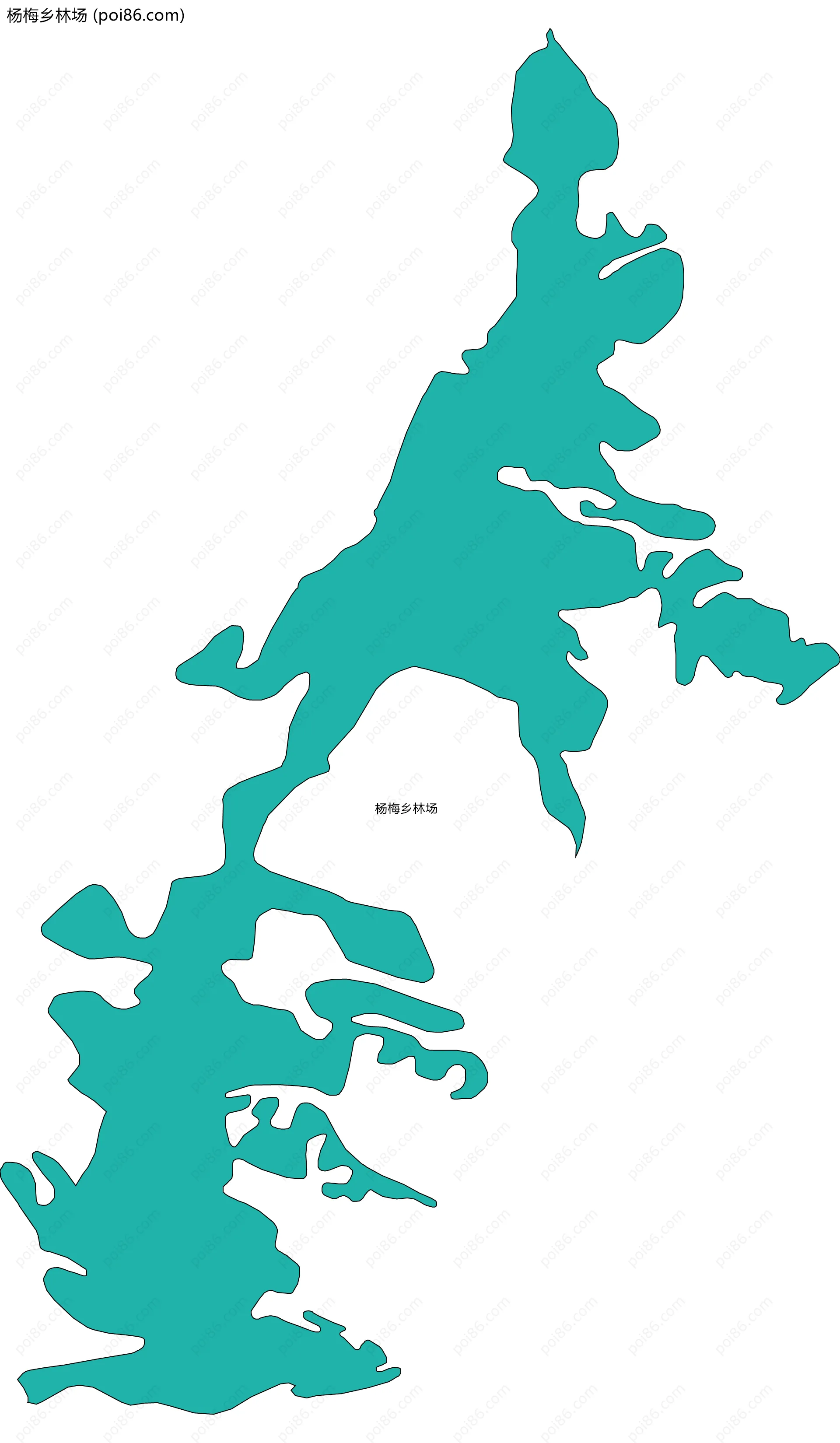 杨梅乡林场边界地图