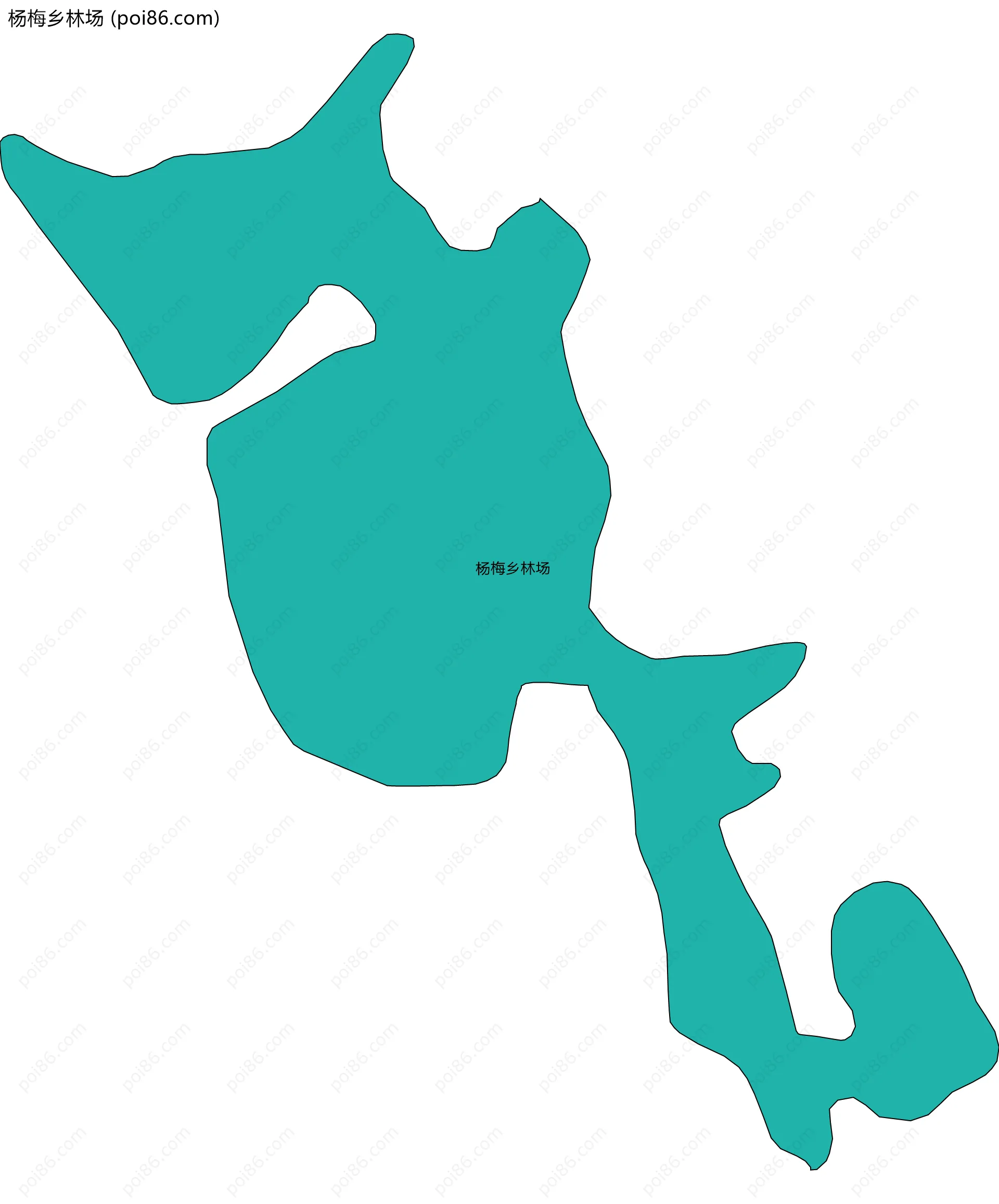 杨梅乡林场边界地图