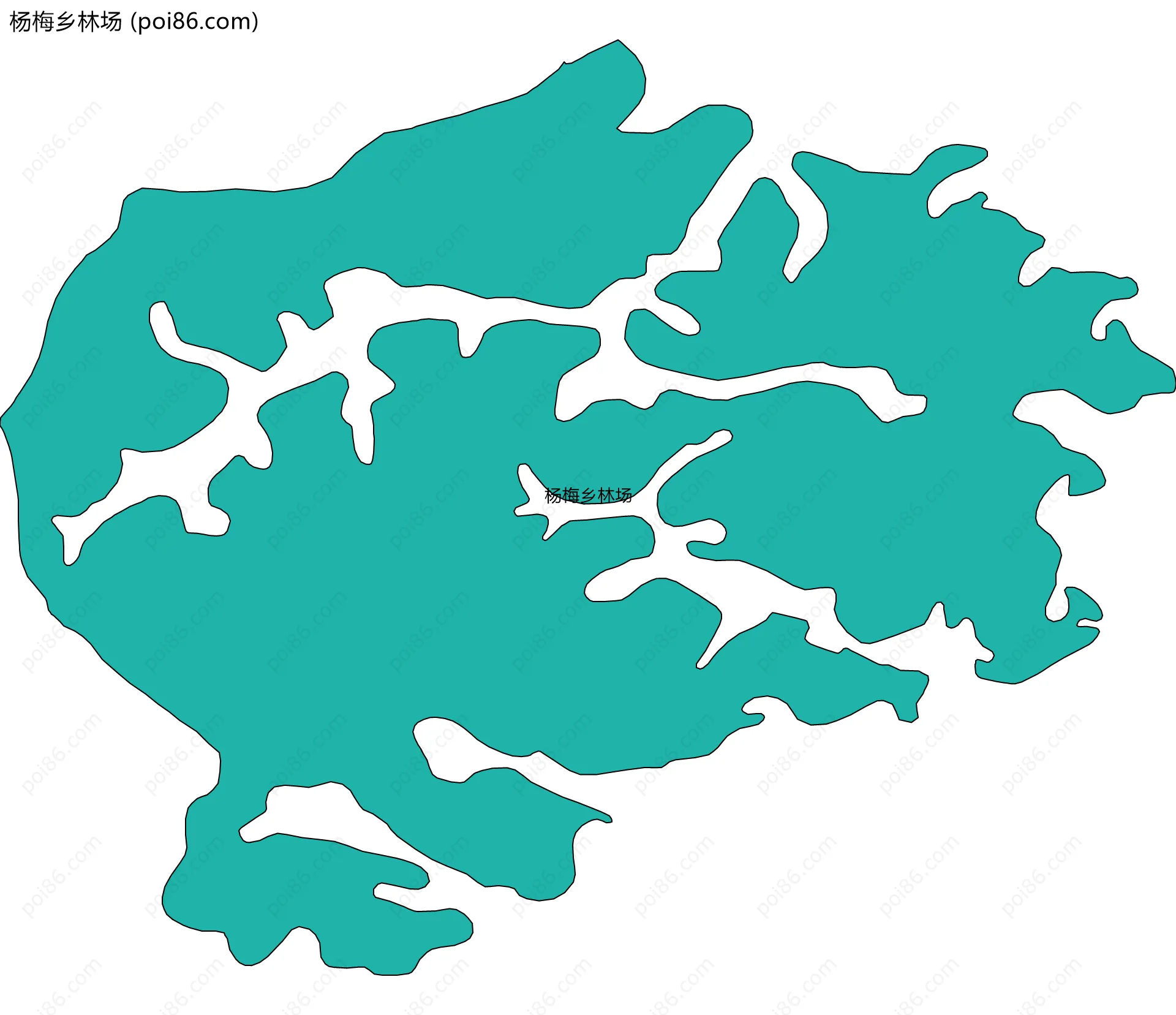 杨梅乡林场边界地图