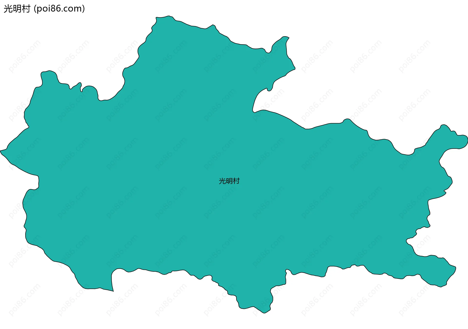 光明村边界地图