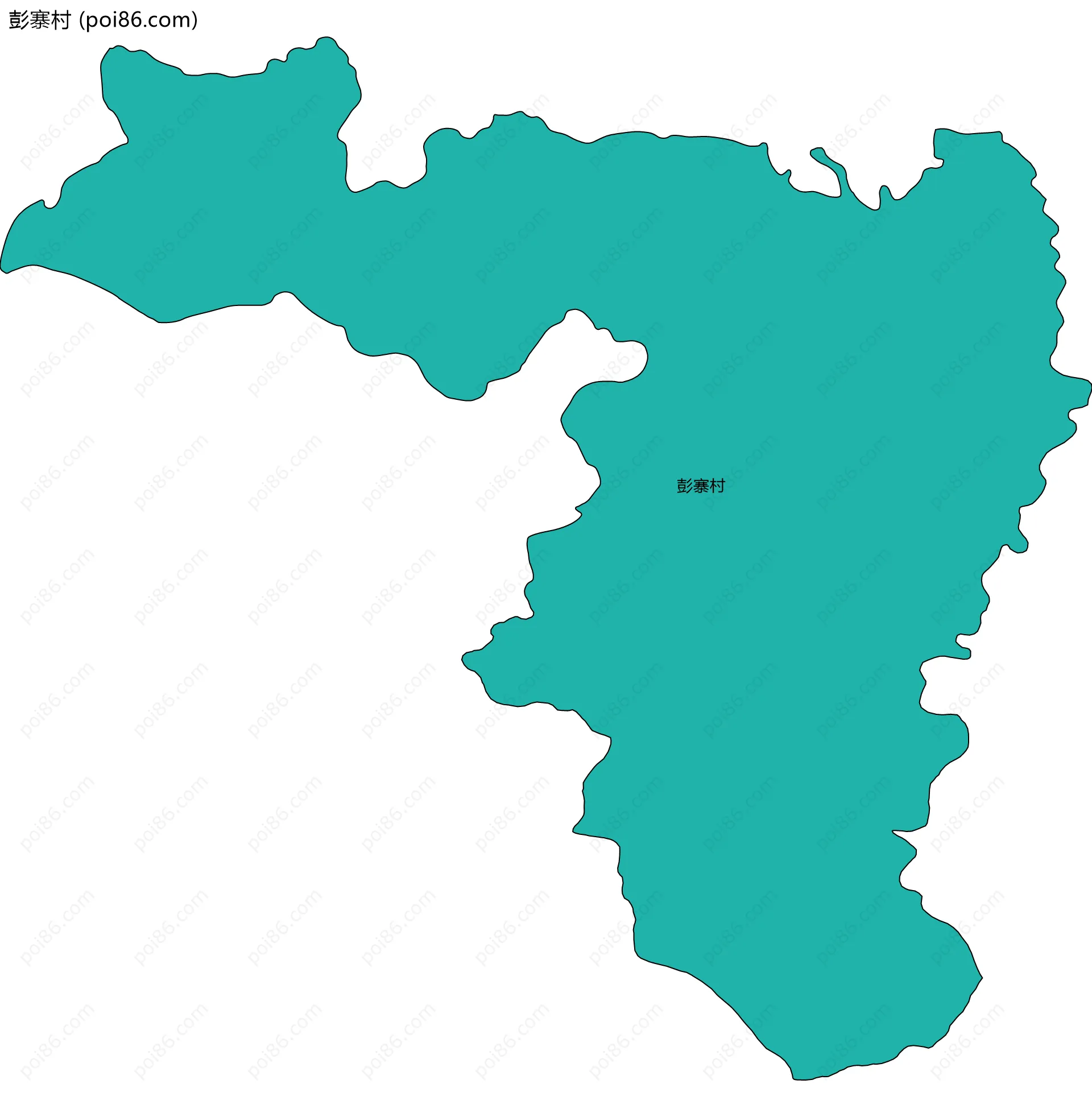 彭寨村边界地图