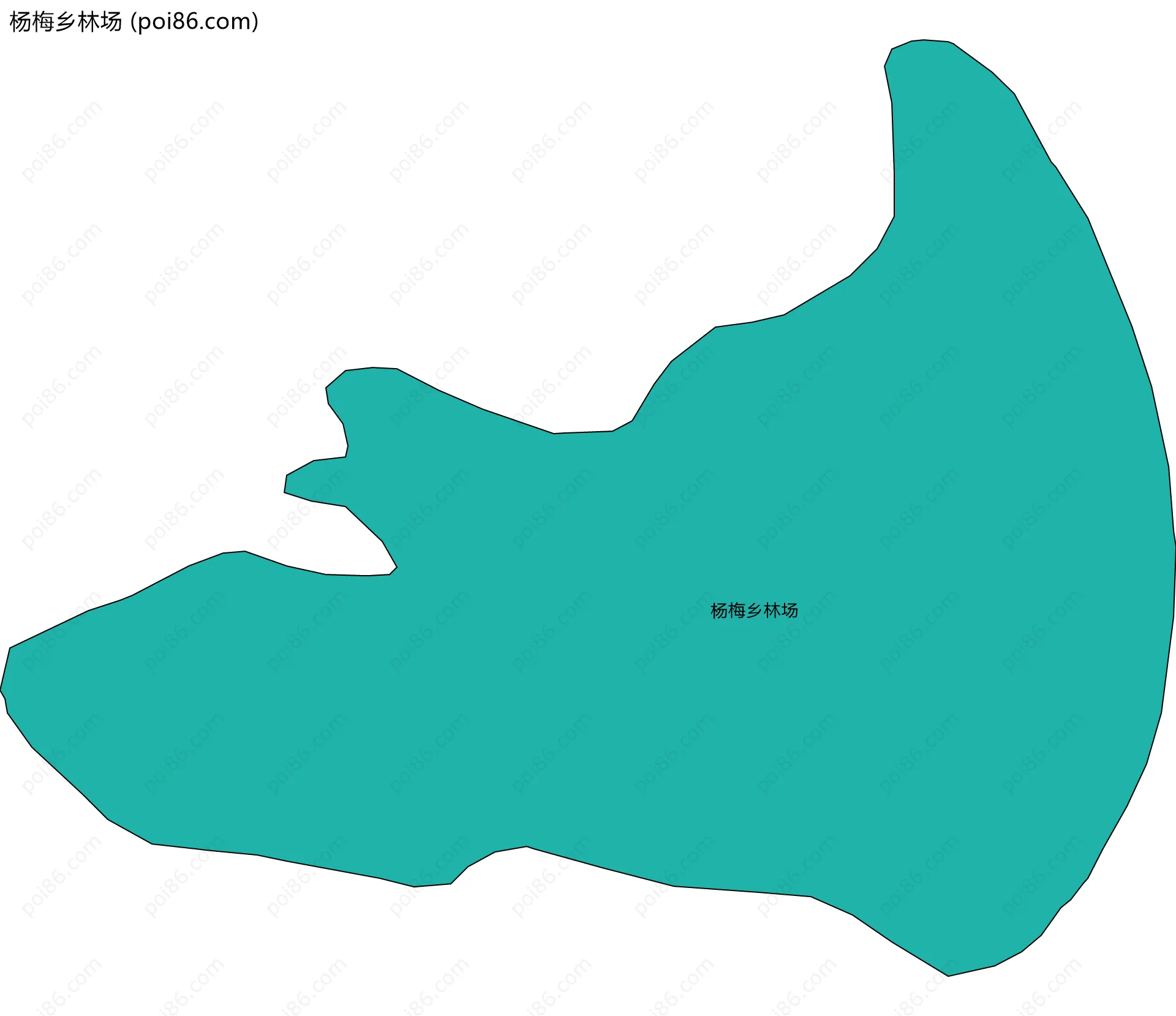 杨梅乡林场边界地图