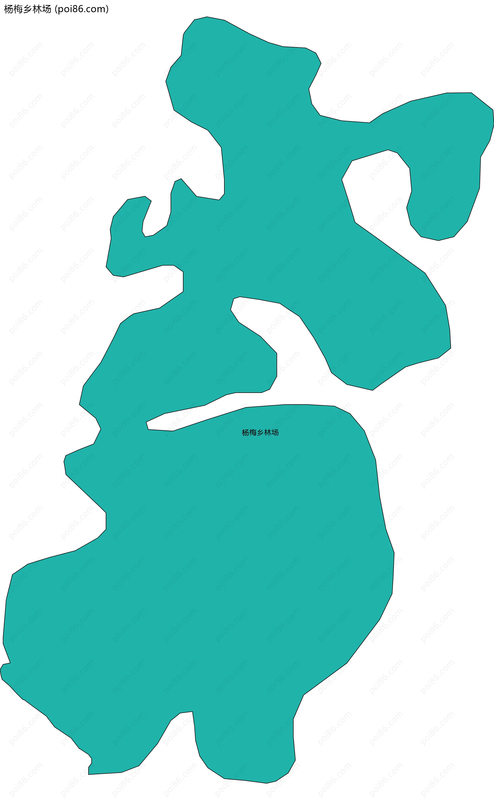 杨梅乡林场边界地图