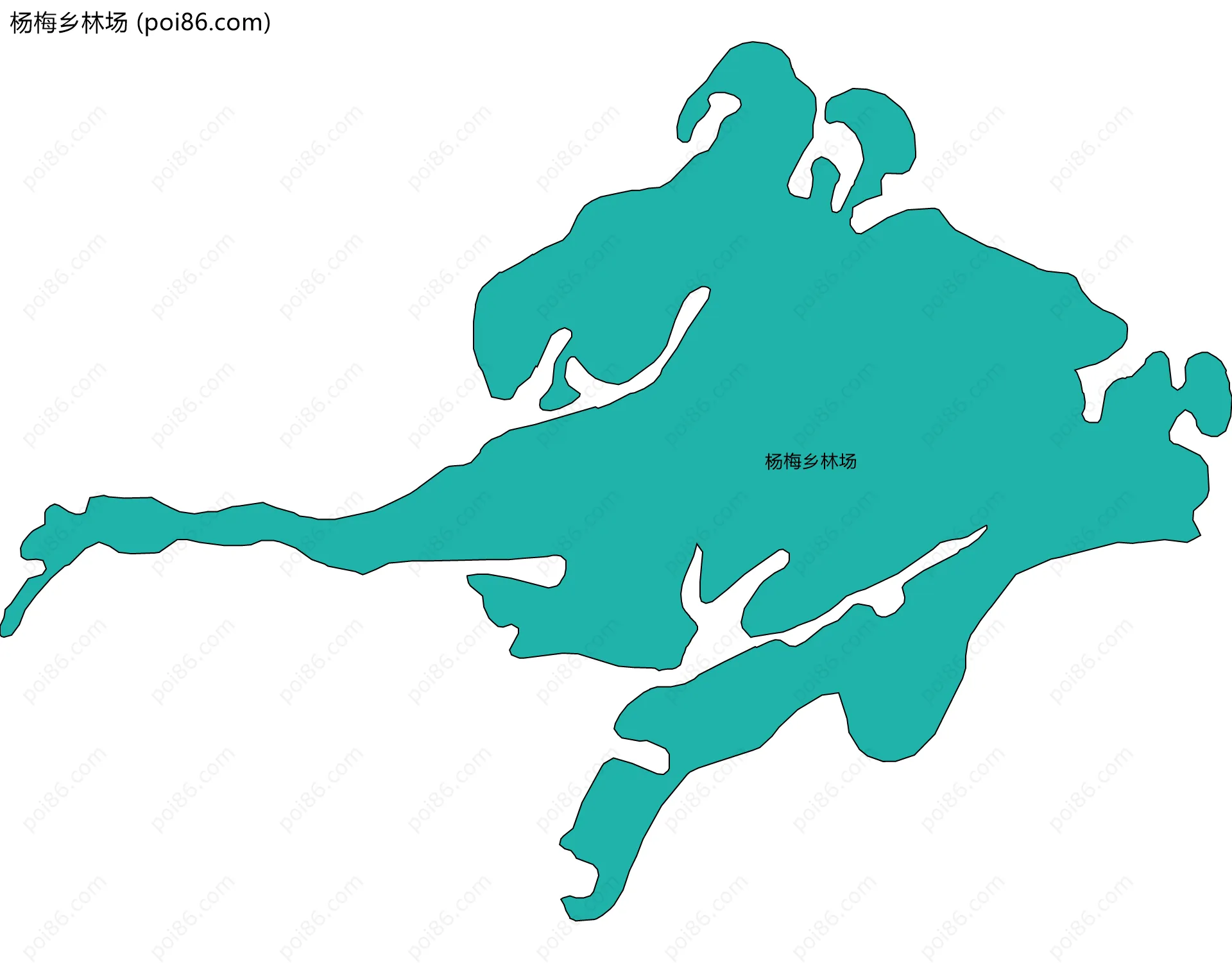 杨梅乡林场边界地图