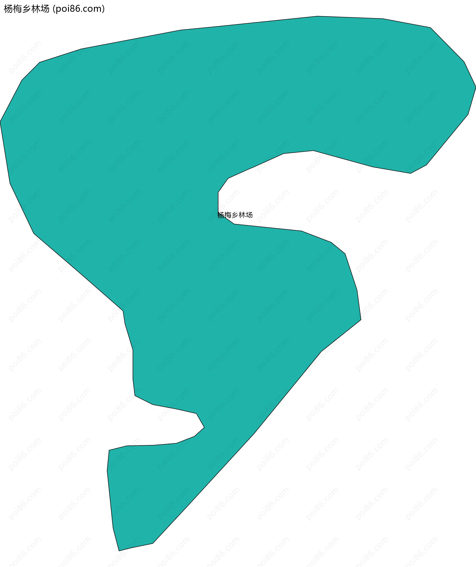 杨梅乡林场边界地图