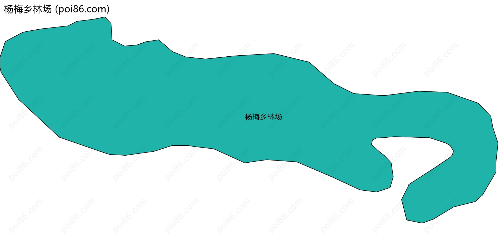 杨梅乡林场边界地图