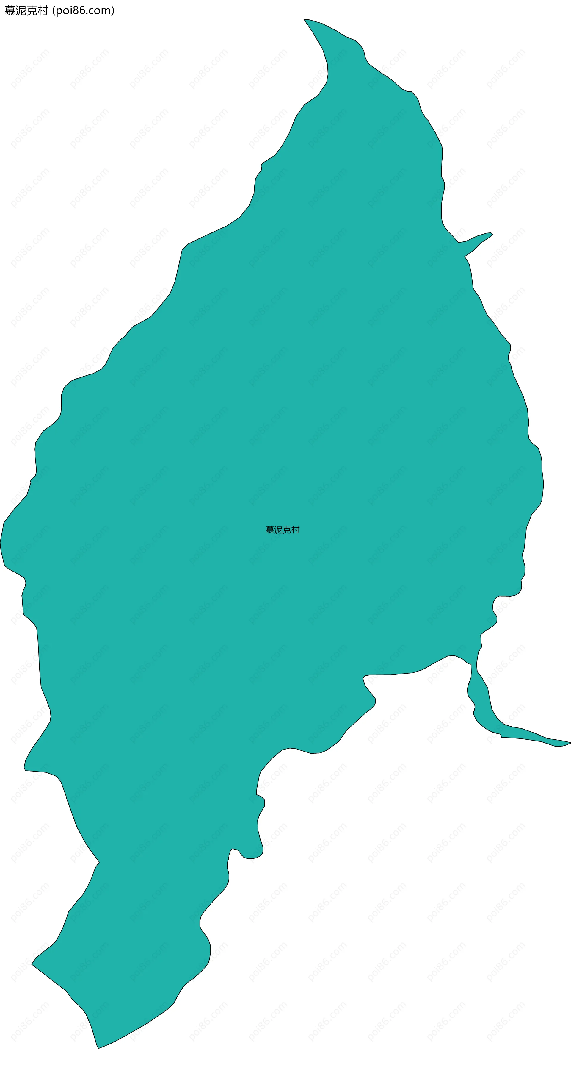 慕泥克村边界地图