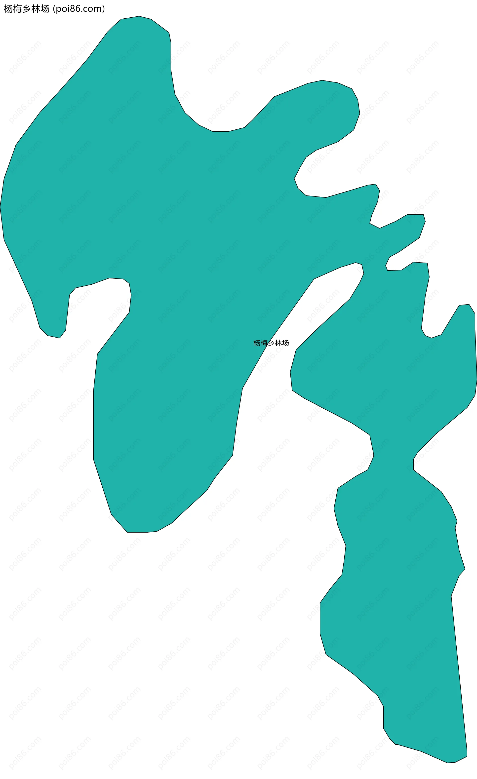 杨梅乡林场边界地图