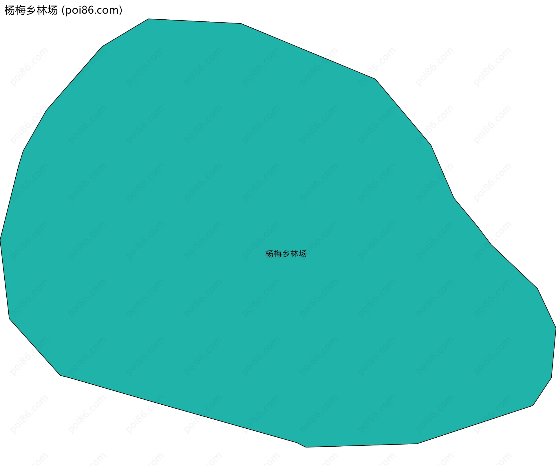 杨梅乡林场边界地图