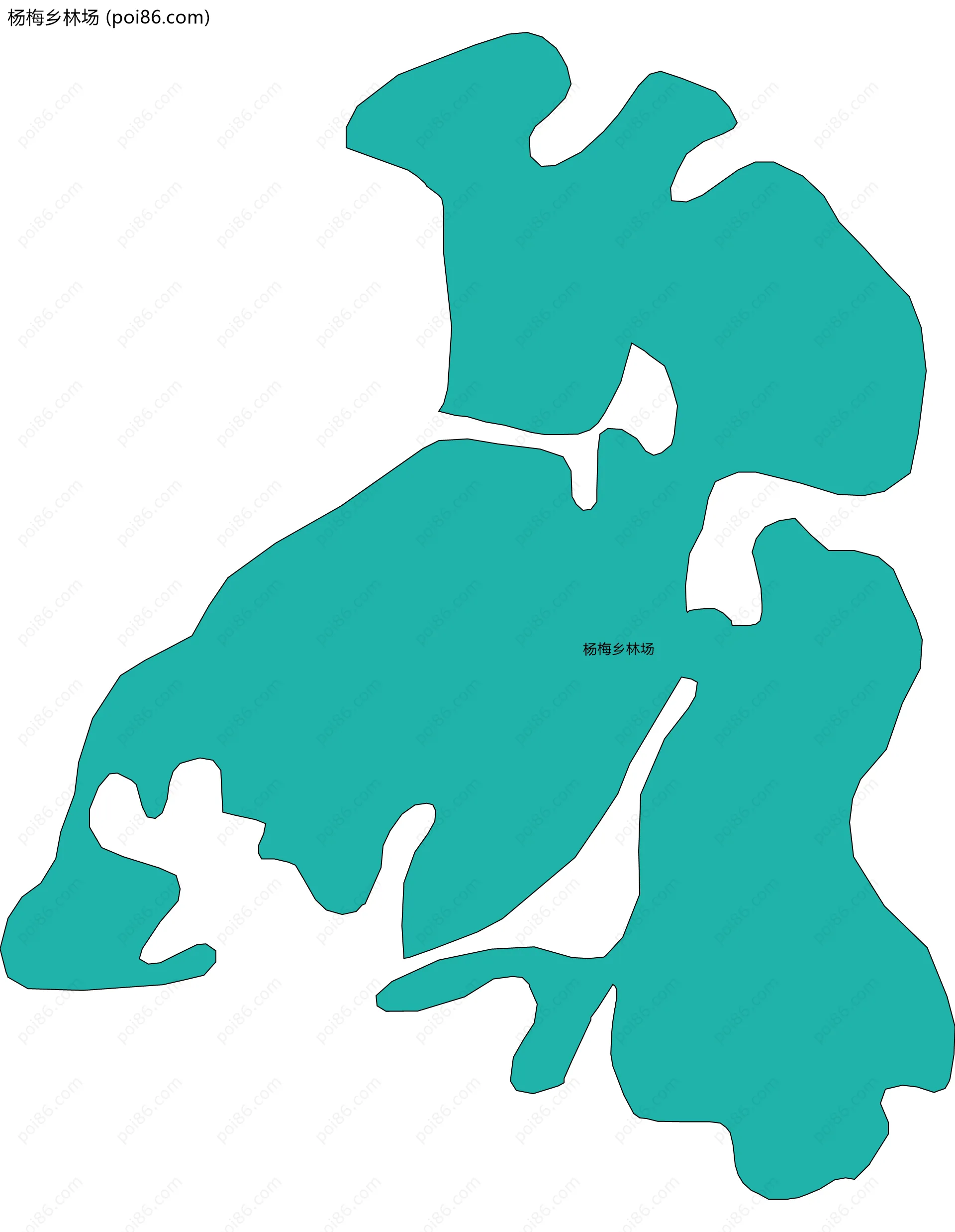 杨梅乡林场边界地图