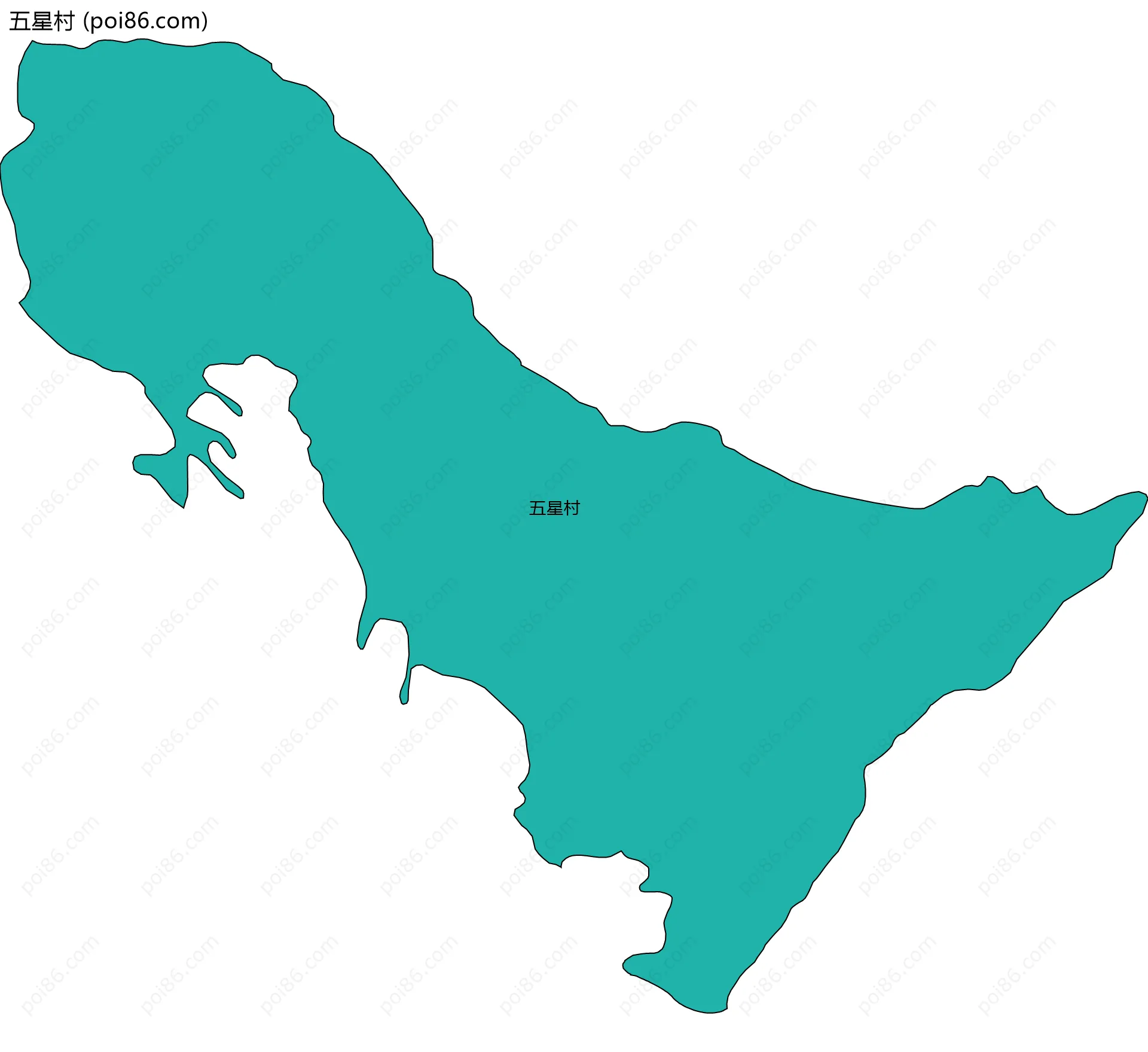 五星村边界地图