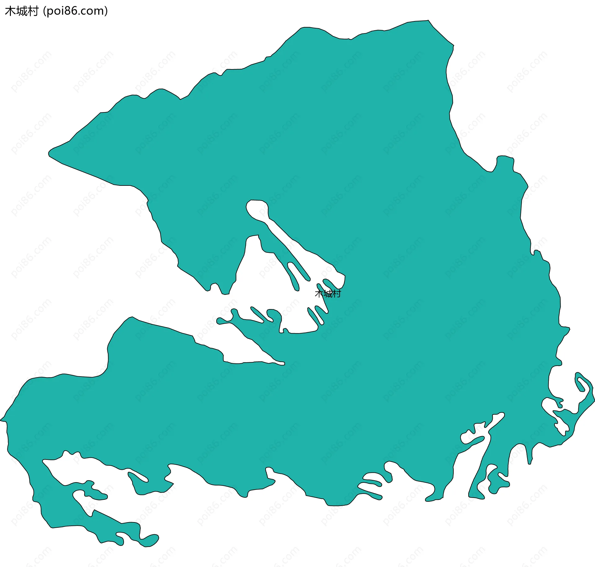 木城村边界地图