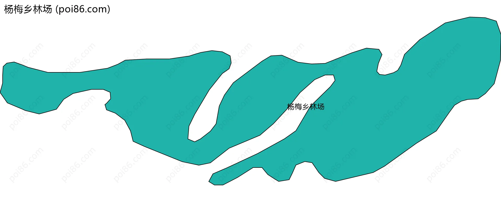 杨梅乡林场边界地图