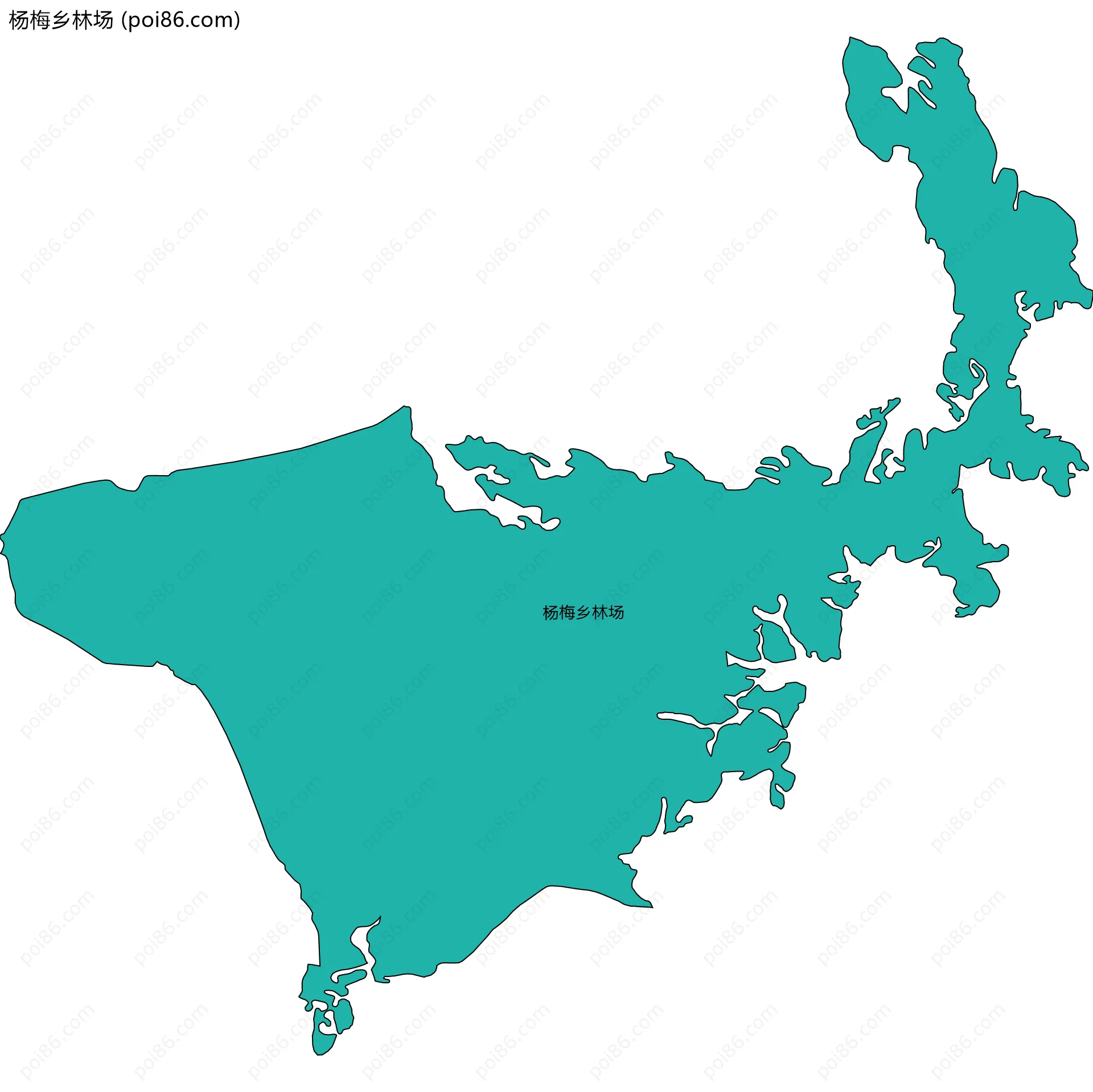 杨梅乡林场边界地图