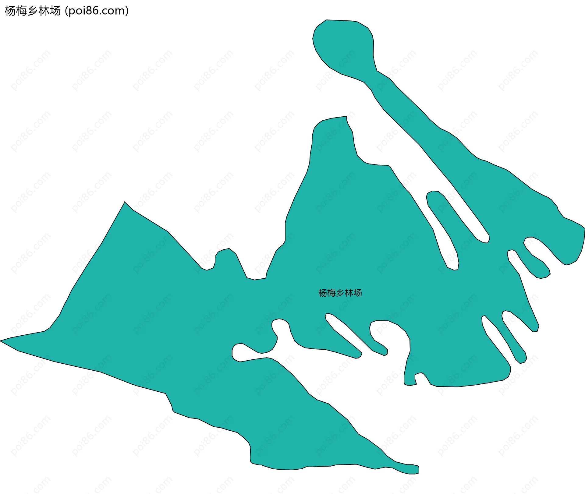 杨梅乡林场边界地图