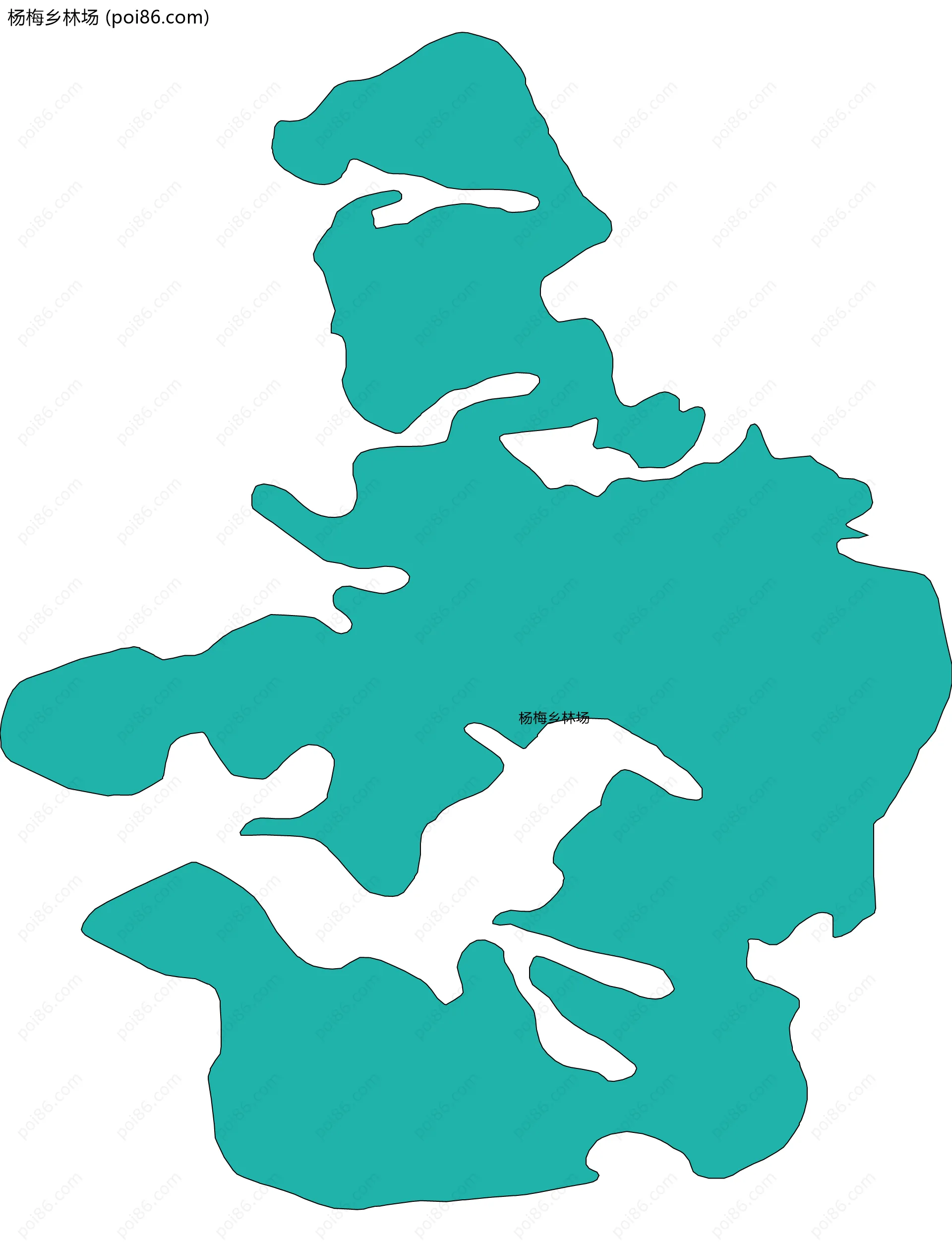 杨梅乡林场边界地图