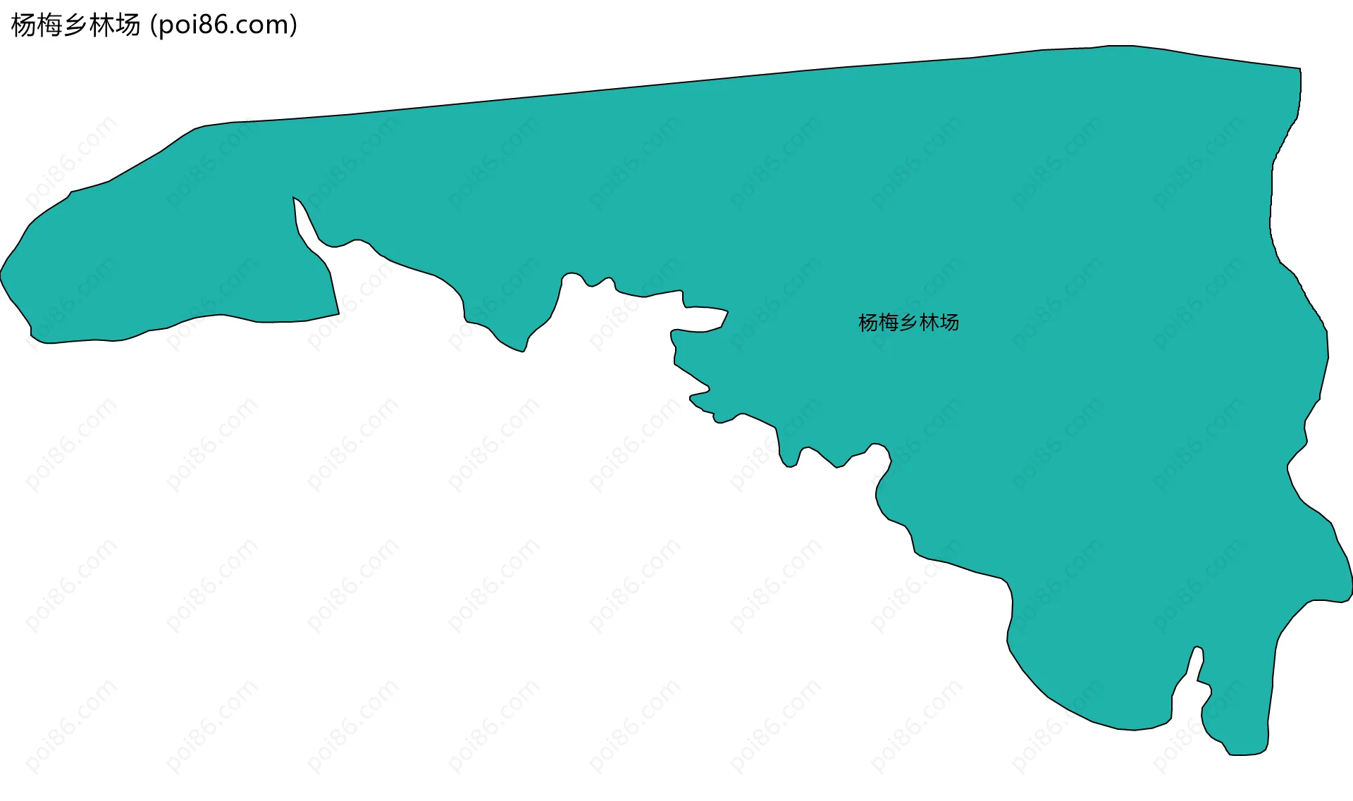 杨梅乡林场边界地图